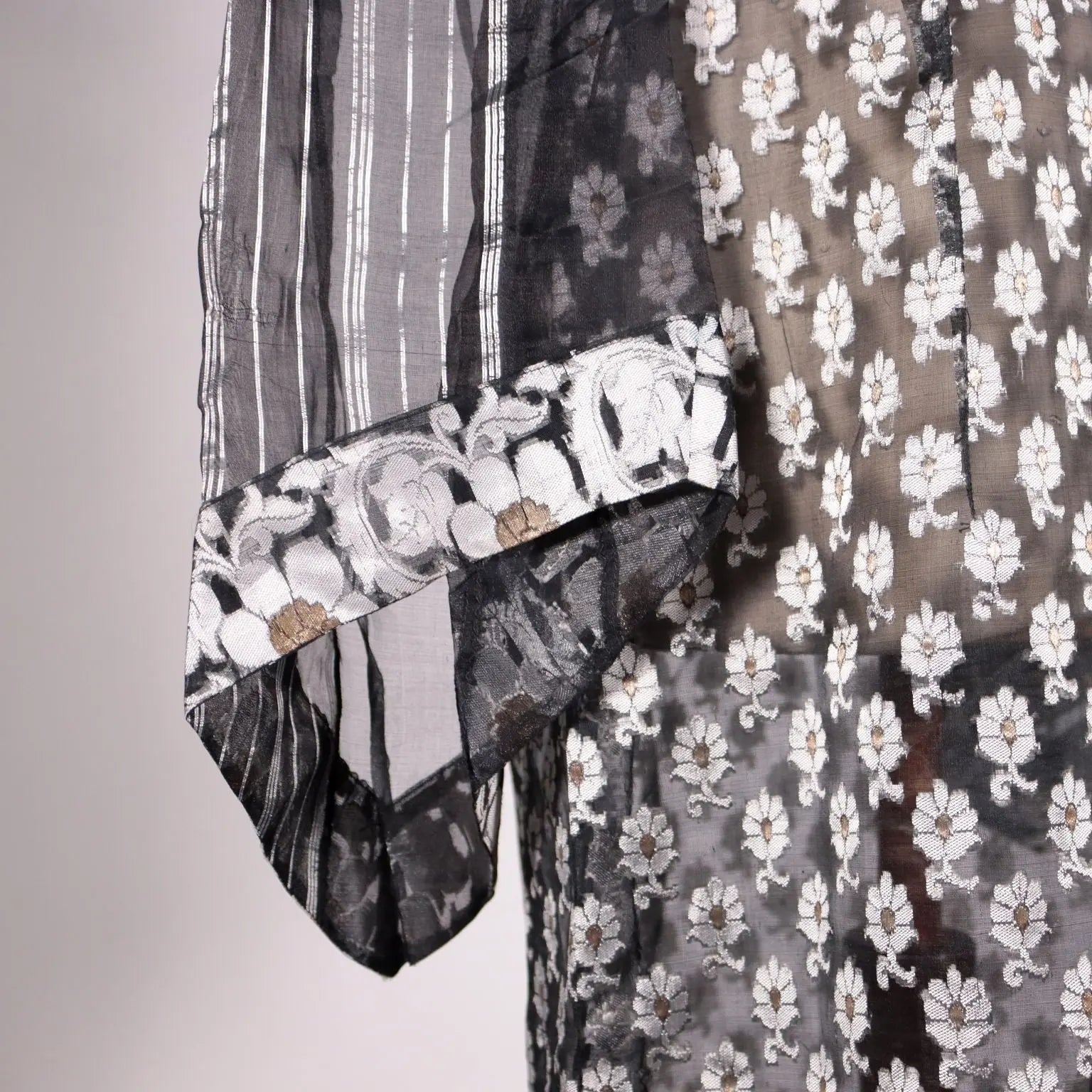 Vintage Flower Patterned Dress Silk US Size 8 Italy 1970s-1980s - Size M | Clothing & House Linens | Vintage