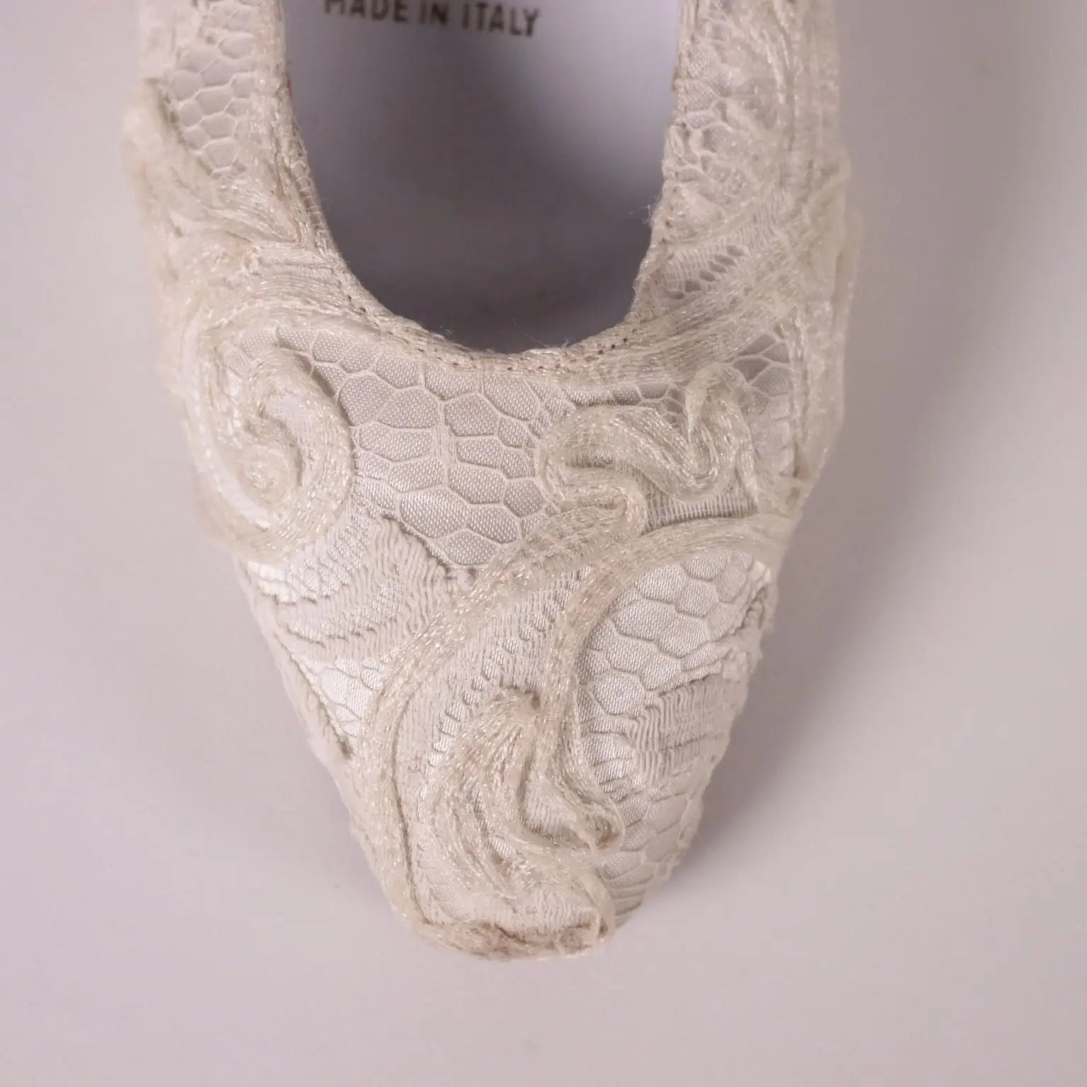 Vintage White Lace Shoes Size 3,5 Italy 1980s-1990s - Size 4 | Clothing & House Linens | Vintage