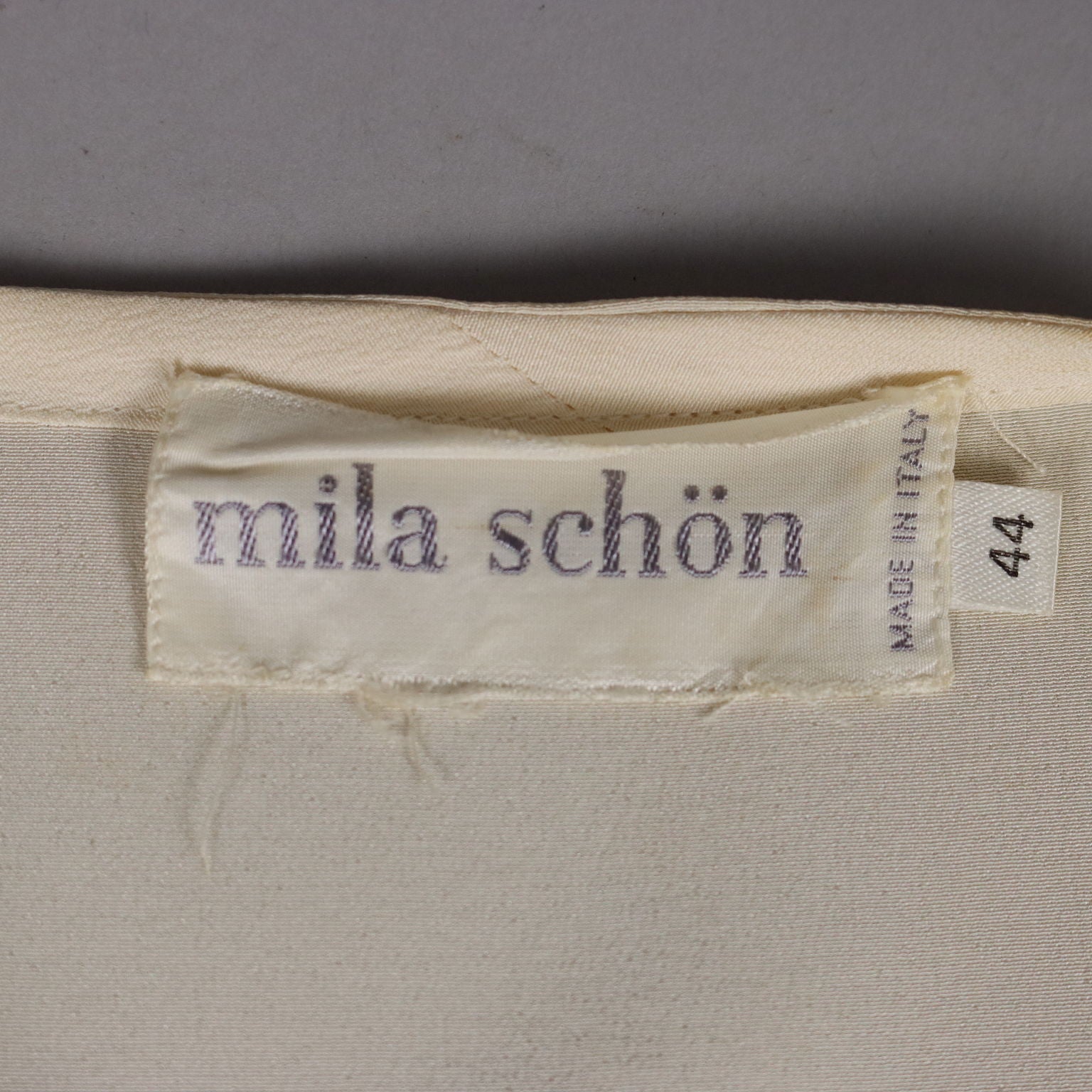 Vintage Jacket by Mila Schön Silk Size 14 Creamy Color Milan 1980s - Size 14 | Clothing & House Linens  Vintage