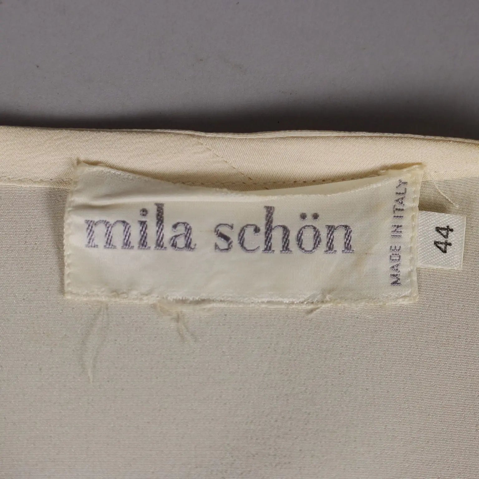 Vintage Jacket by Mila Schön Silk Size 14 Creamy Color Milan 1980s - Size 14 | Clothing & House Linens | Vintage