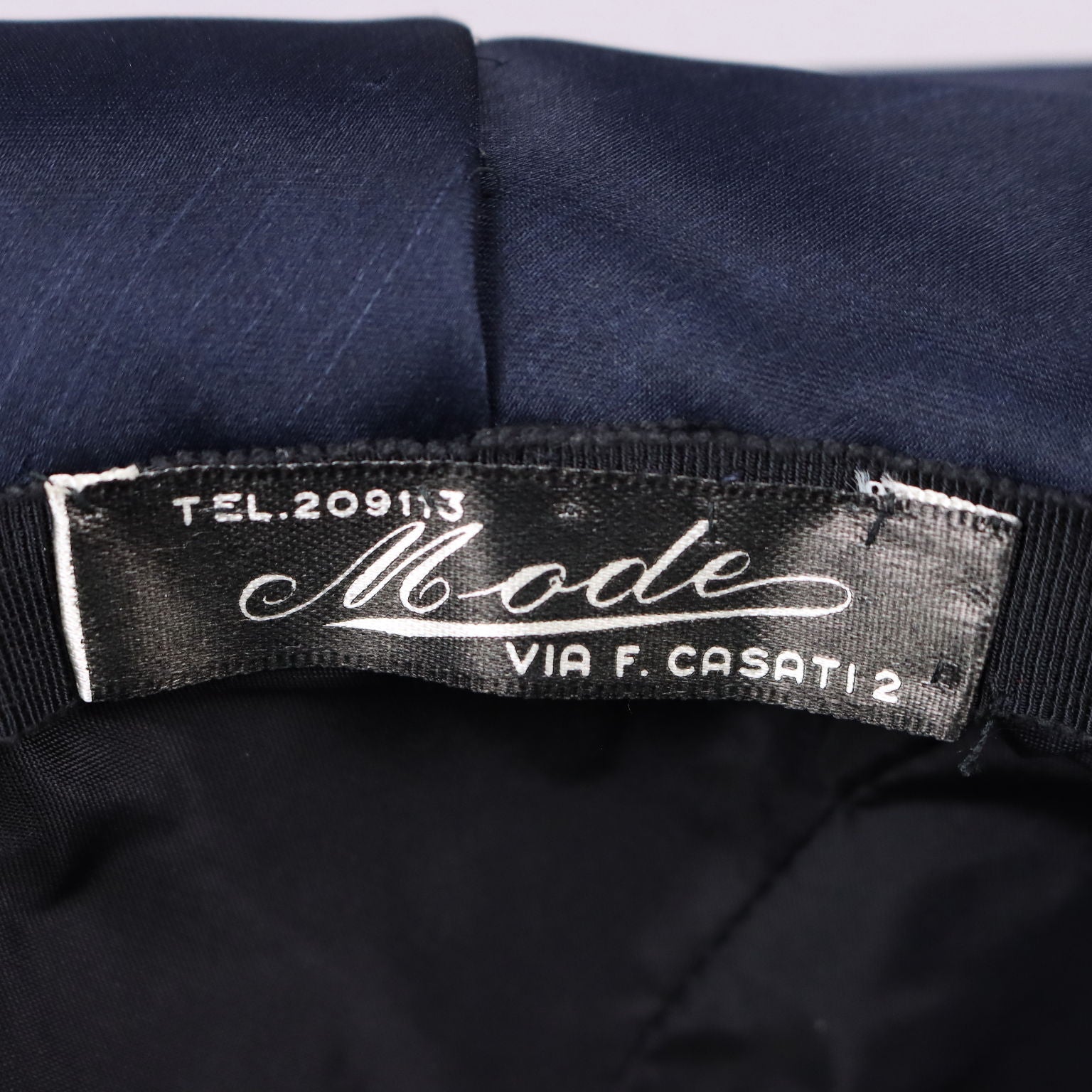 Vintage 1950s-60s Hat Size 6,5 Dark Blue Fabric Flower - Size 6,5 | Clothing & House Linens  Vintage