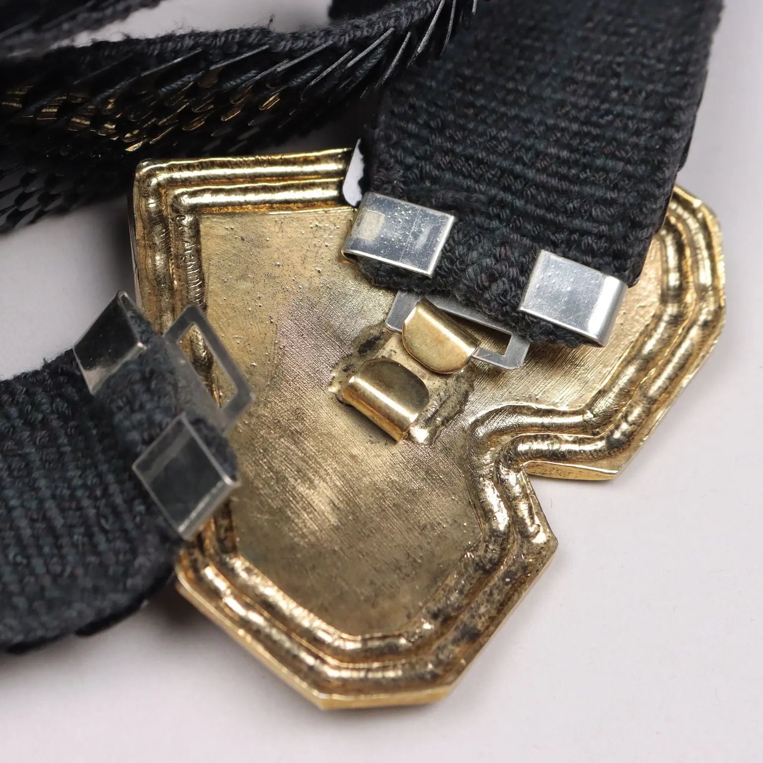 Vintage Belt with Heart 1980s Cloth Buckle Elastic Fabric | Clothing & House Linens | Vintage