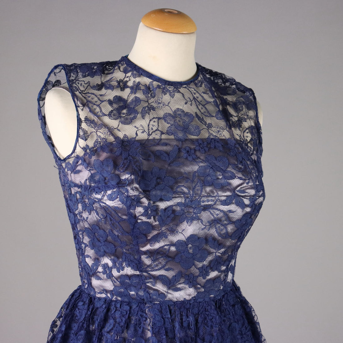 Vintage Blue Lace Dress Size 12 Vintage Clothing and Textiles - Size 12 | Clothing & House Linens  Vintage