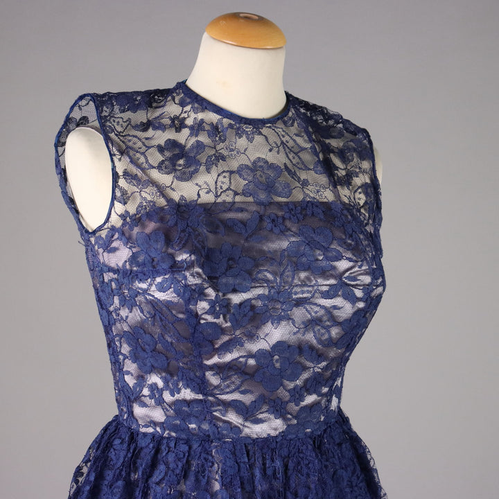Vintage Blue Lace Dress Size 12 Vintage Clothing and Textiles - Size 12 | Clothing & House Linens  Vintage
