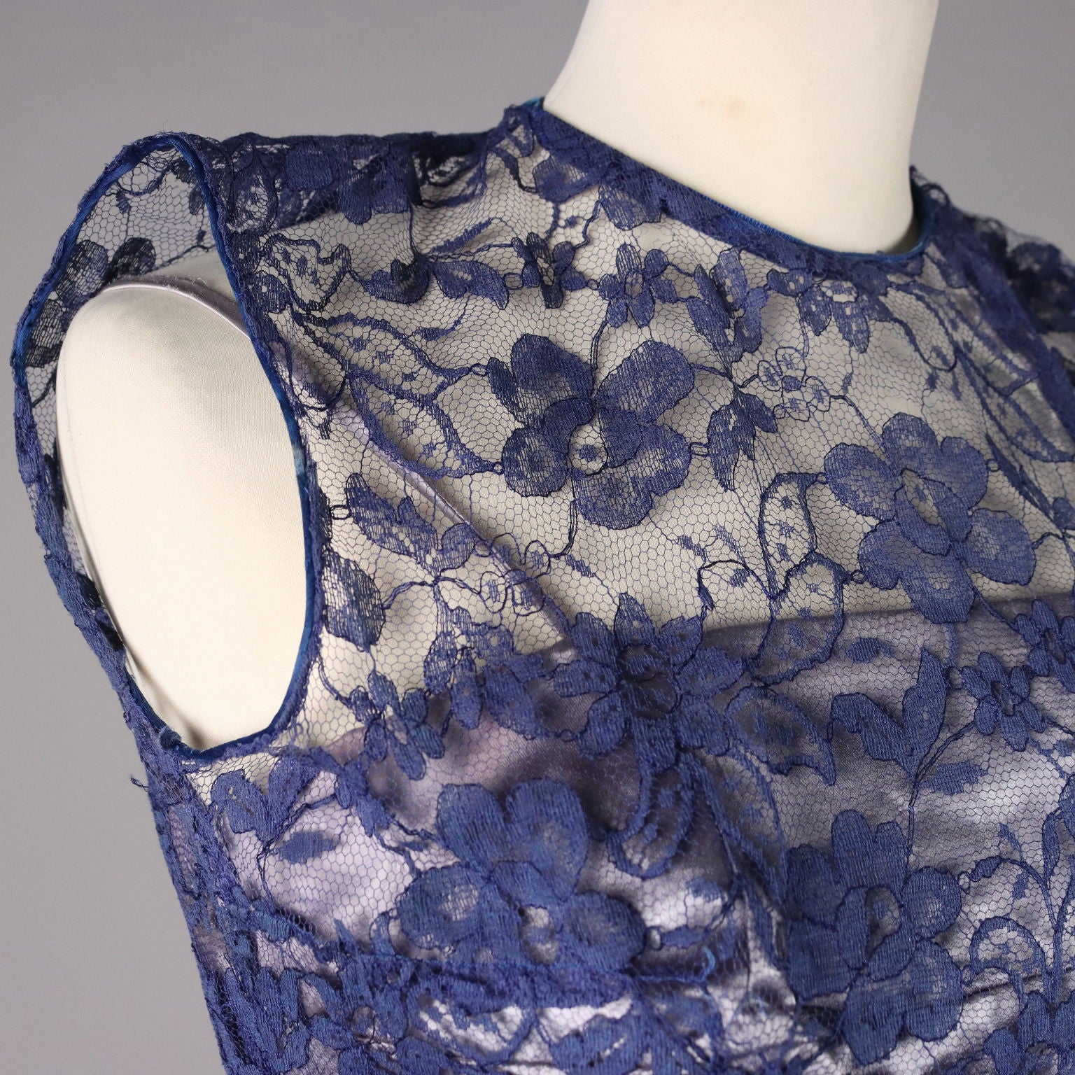 Vintage Blue Lace Dress Size 12 Vintage Clothing and Textiles - Size 12 | Clothing & House Linens  Vintage