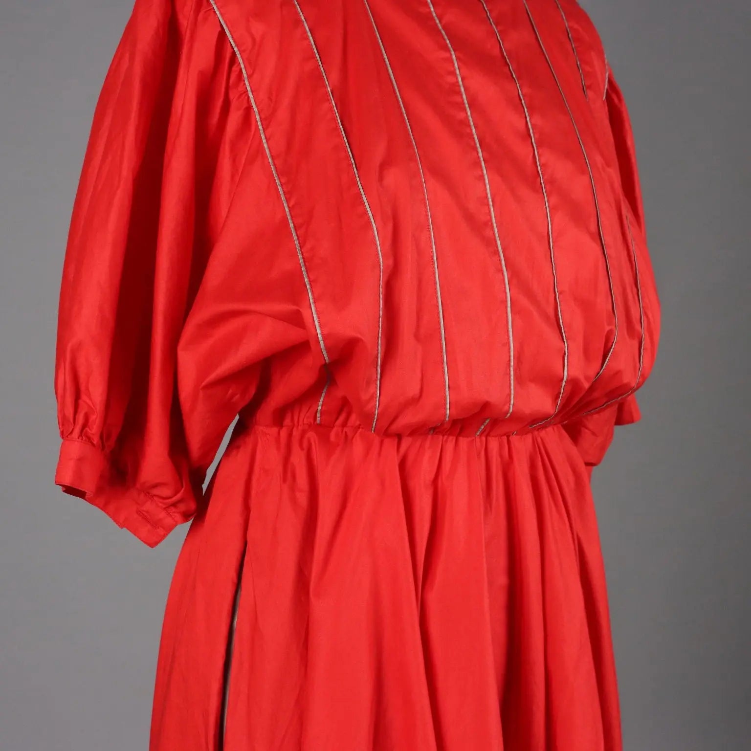 Vintage Red Cotton Dress Size 12/14 from the 1970s - Size 12/14 | Clothing & House Linens | Vintage