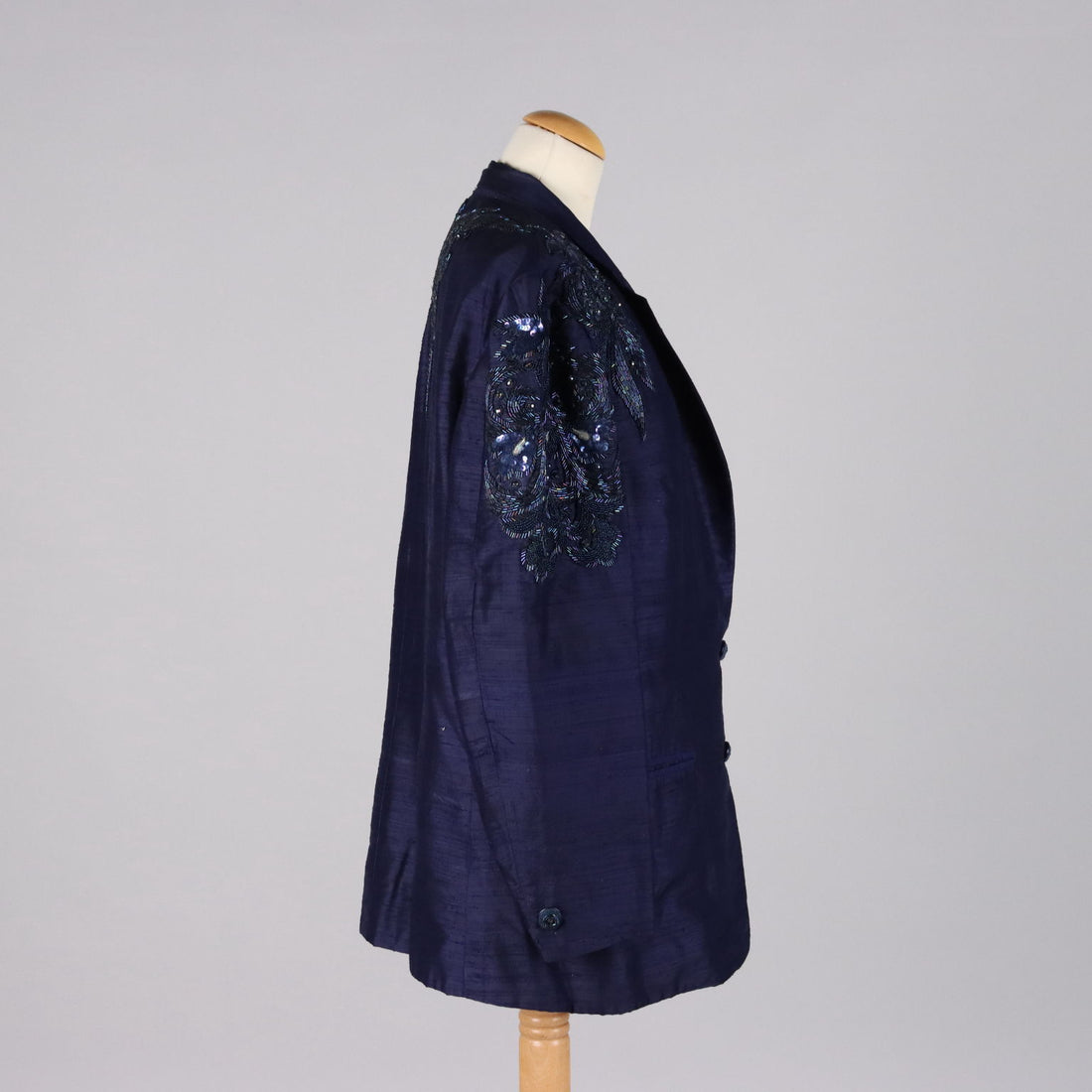 Vintage Blue Jacket Shantung Silk Size 18 1980s - Size 18 | Clothing & House Linens  Vintage
