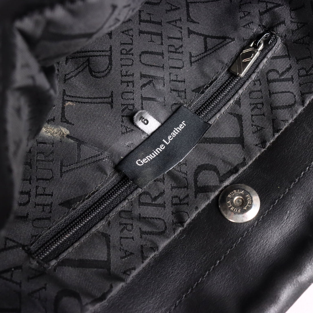 Vintage Furla Bag Black Leather Cord Handles | Clothing & House Linens  Vintage