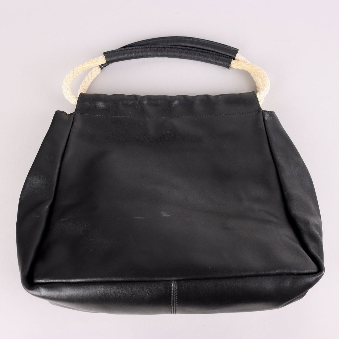 Vintage Furla Bag Black Leather Cord Handles | Clothing & House Linens  Vintage