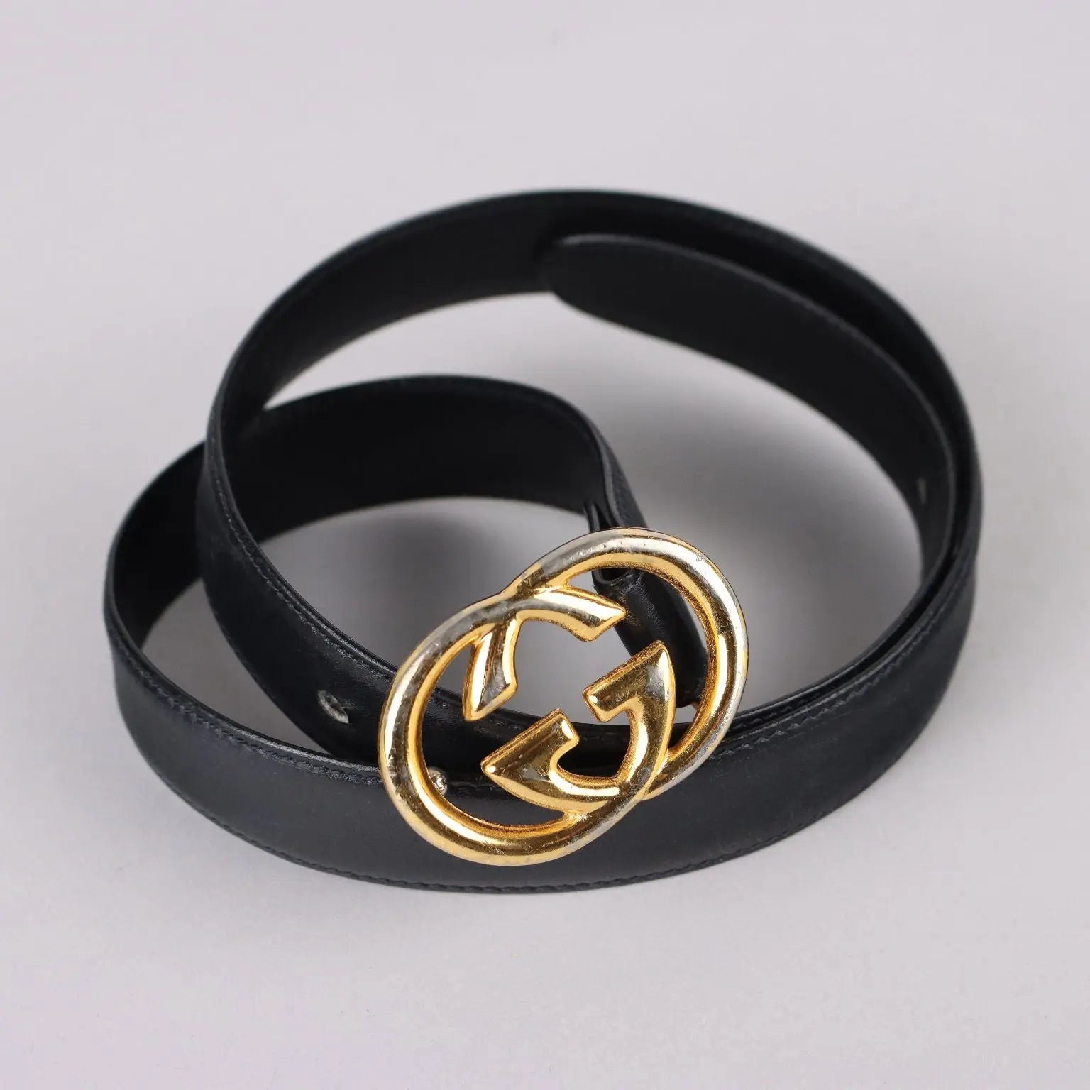 Vintage 1970s Gucci Belt Blue Leather Buckle Italy | Clothing & House Linens | Vintage