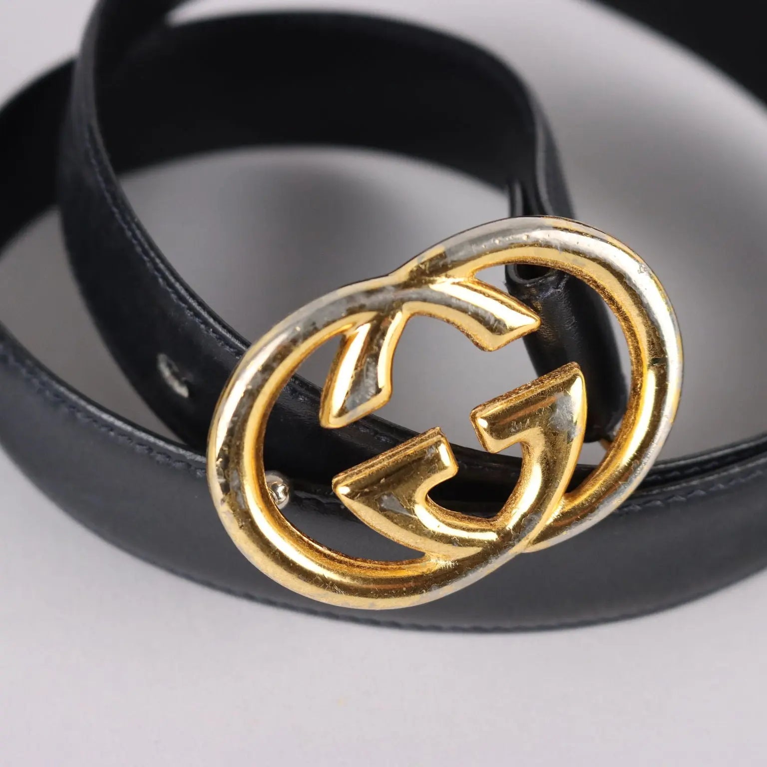Vintage 1970s Gucci Belt Blue Leather Buckle Italy | Clothing & House Linens | Vintage