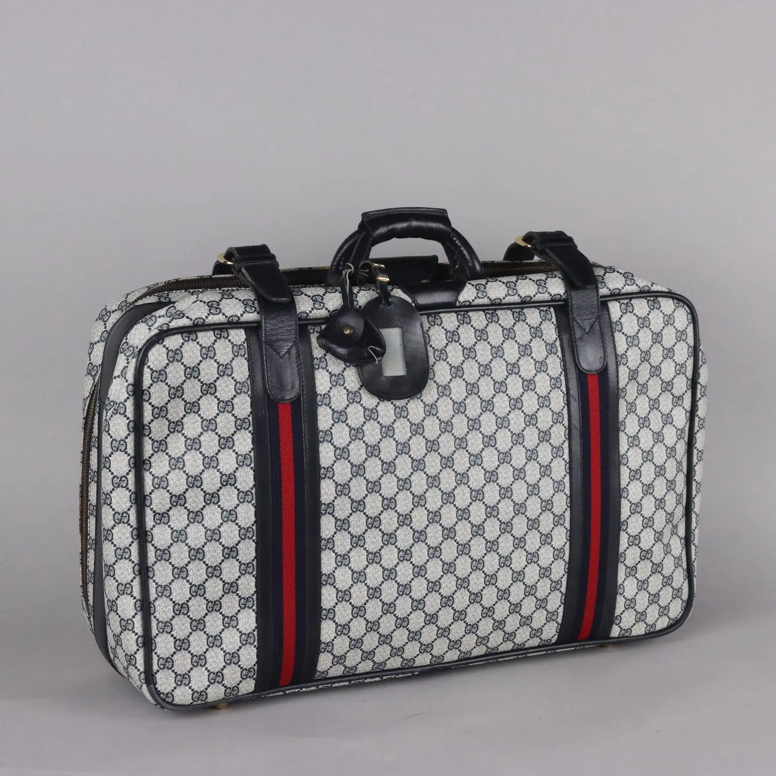 Vintage 1950s Gucci Suitcase Monogram Canvas Leather Collectable | Clothing & House Linens | Vintage