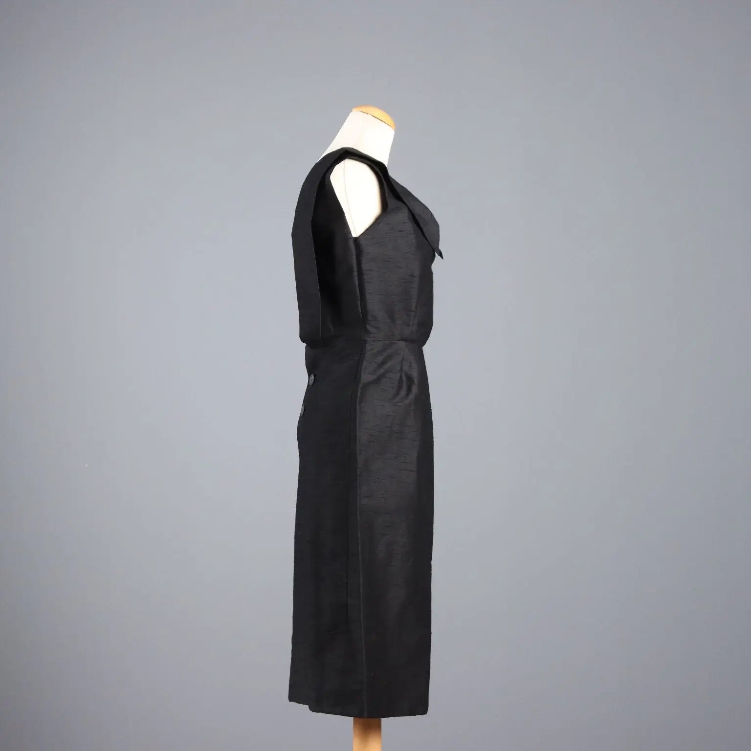 Biki Vintage Dress Silk Shantung UK Size 12 Italy 1950s - UK Size 12 | Clothing & House Linens | Vintage
