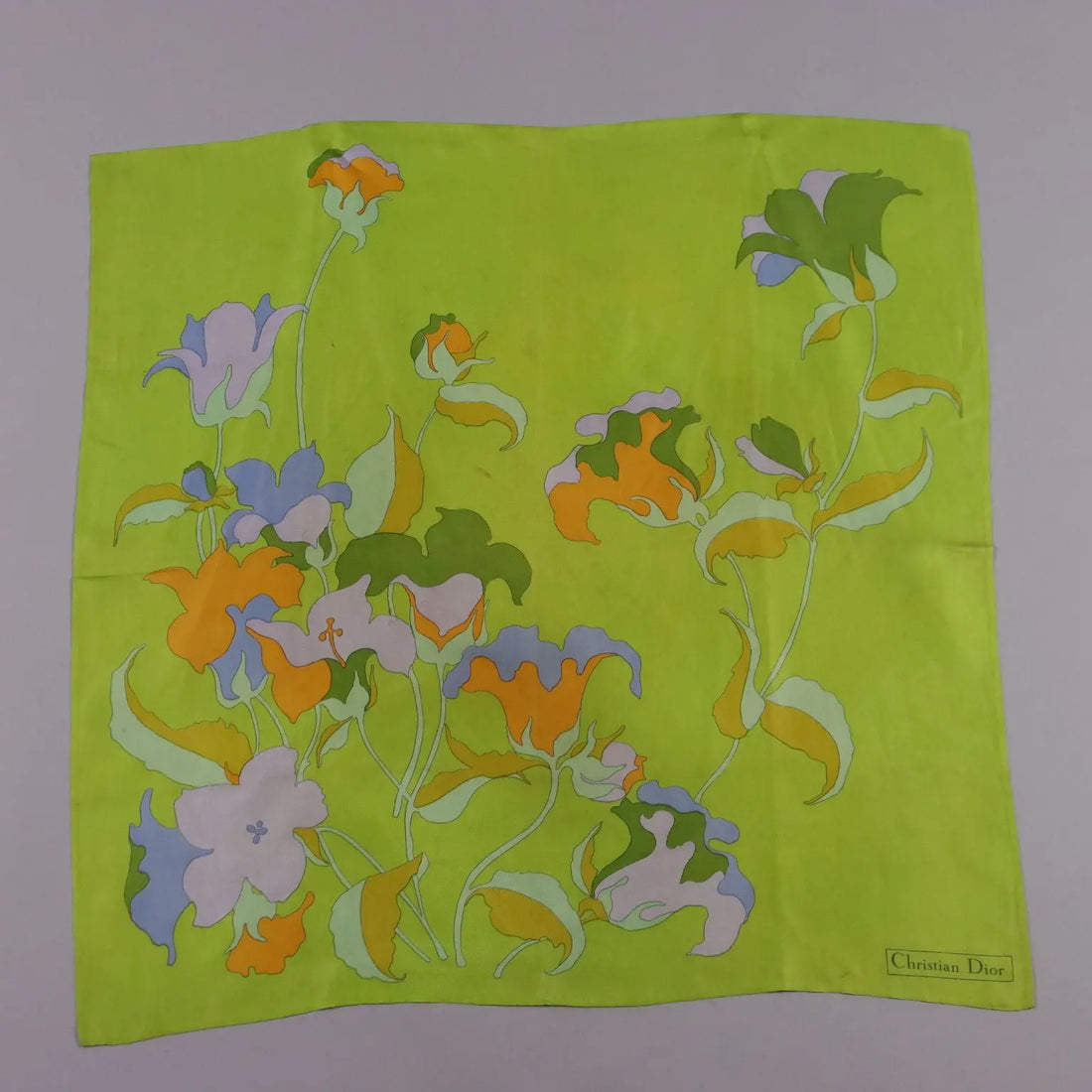 Vintage Scarf Christian Dior Silk Flower Decorations France | Clothing & House Linens | Vintage