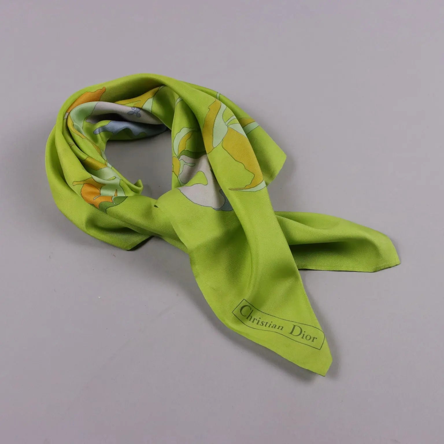 Vintage Scarf Christian Dior Silk Flower Decorations France | Clothing & House Linens | Vintage
