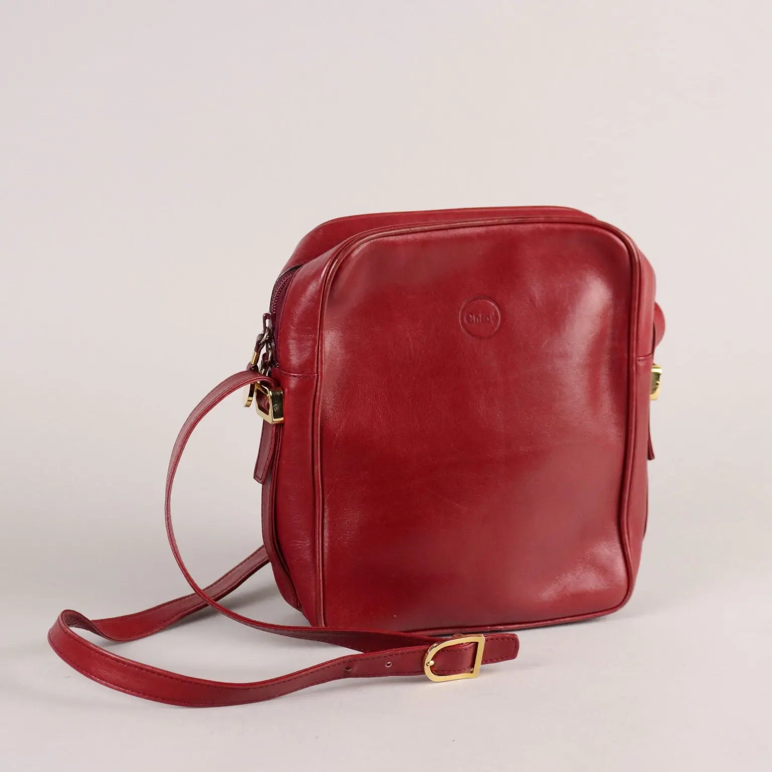 Vintage 1970s-80s Chloé Bag Burgundy Leather France | Clothing & House Linens | Vintage