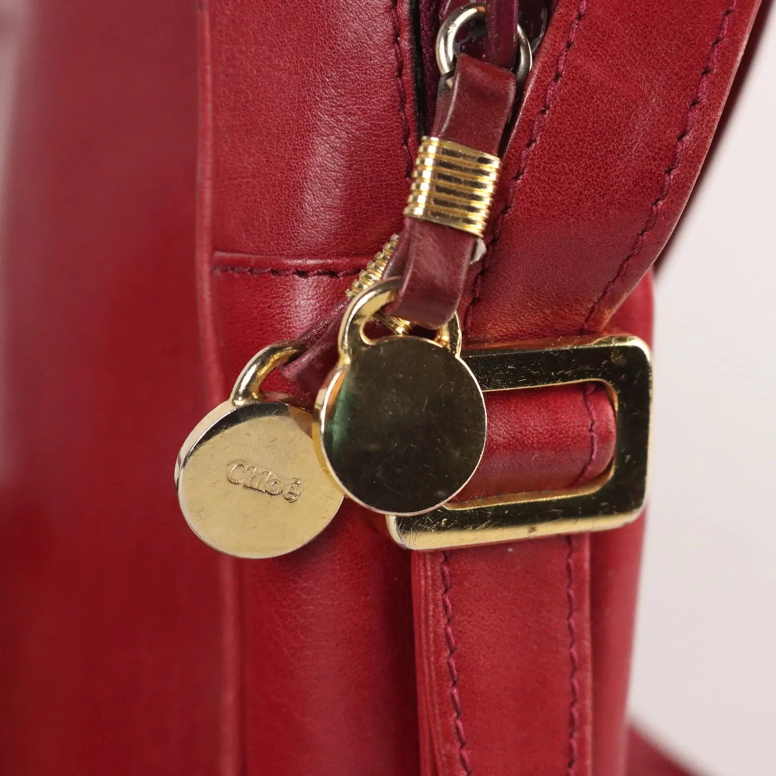 Vintage 1970s-80s Chloé Bag Burgundy Leather France | Clothing & House Linens | Vintage