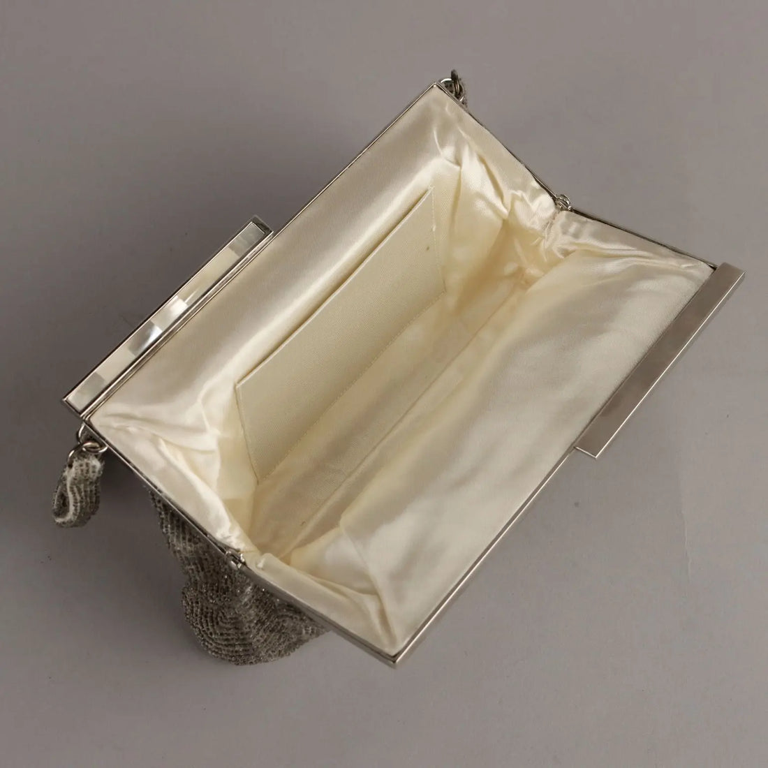 Vintage 1940s-50s Evening Bag Silver Beads Italy | Clothing & House Linens | Vintage
