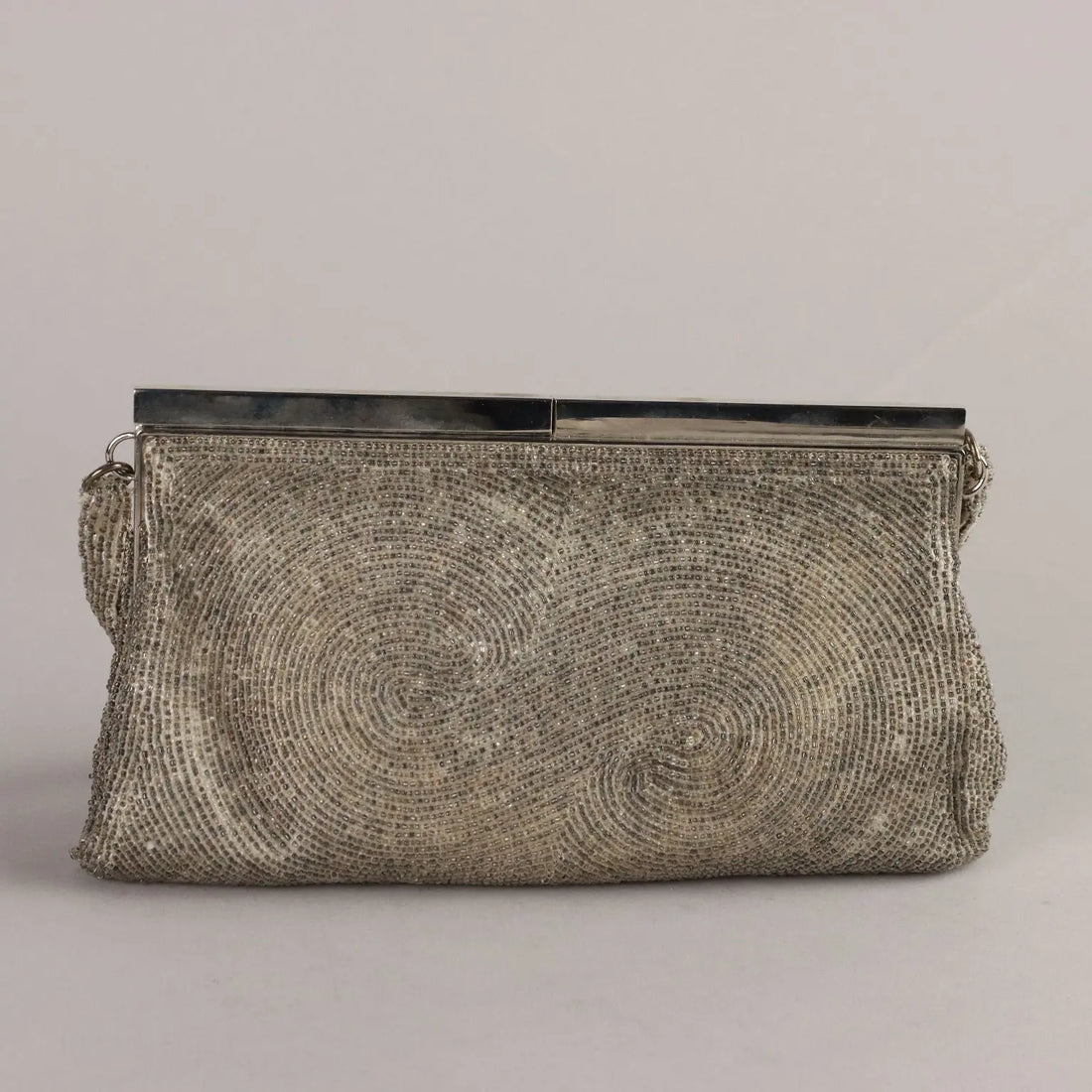 Vintage 1940s-50s Evening Bag Silver Beads Italy | Clothing & House Linens | Vintage