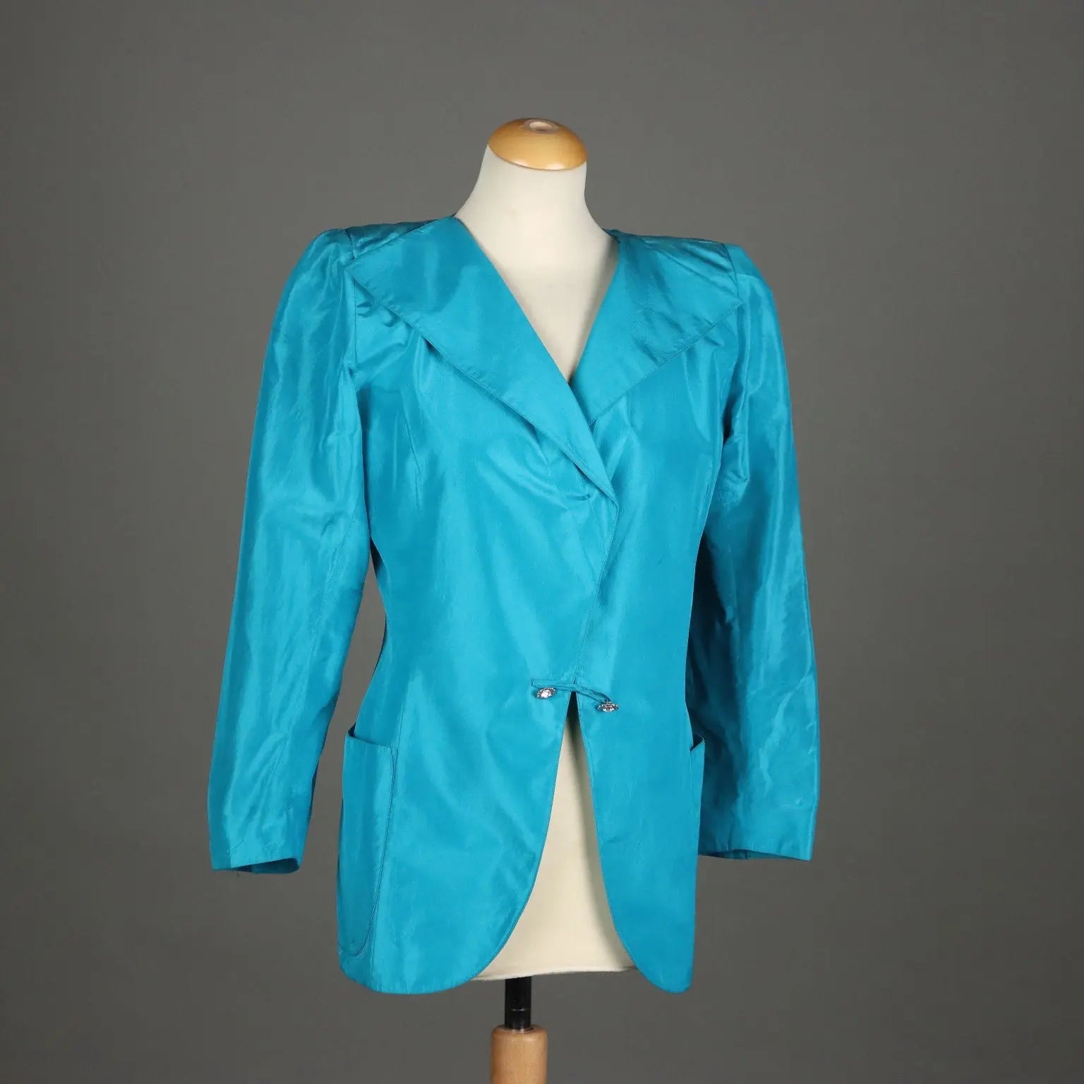 Ungaro Jacket Turquoise Silk UK Size 12 VintageFrance 1980 - UK Size 12 | Clothing & House Linens | Vintage