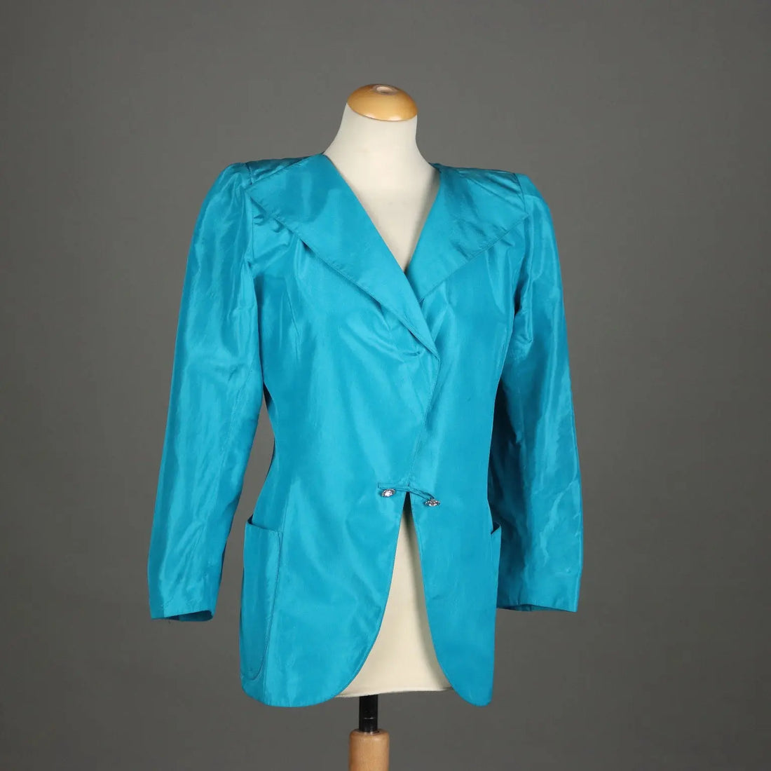 Ungaro Jacket Turquoise Silk UK Size 12 VintageFrance 1980 - UK Size 12 | Clothing & House Linens | Vintage