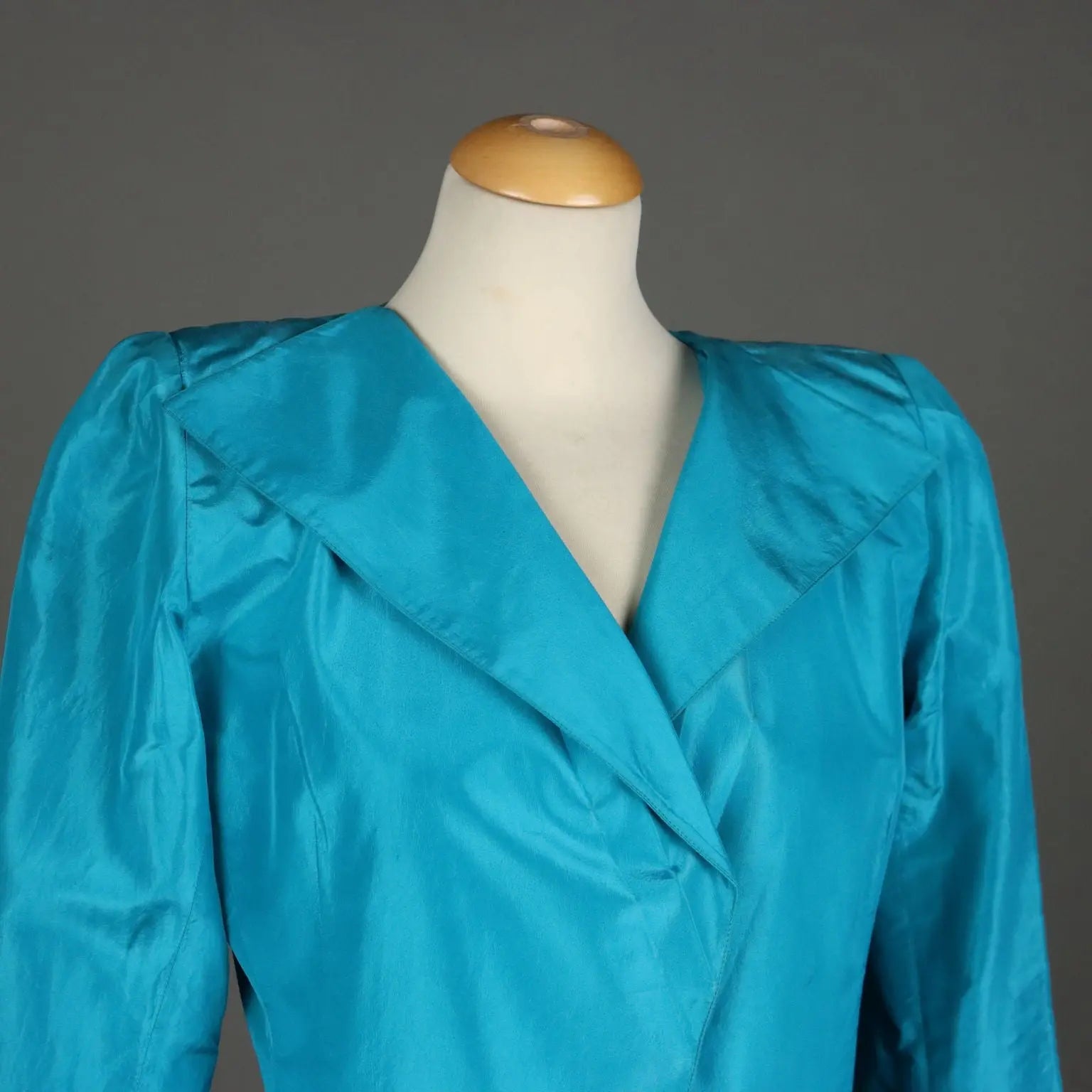 Ungaro Jacket Turquoise Silk UK Size 12 VintageFrance 1980 - UK Size 12 | Clothing & House Linens | Vintage