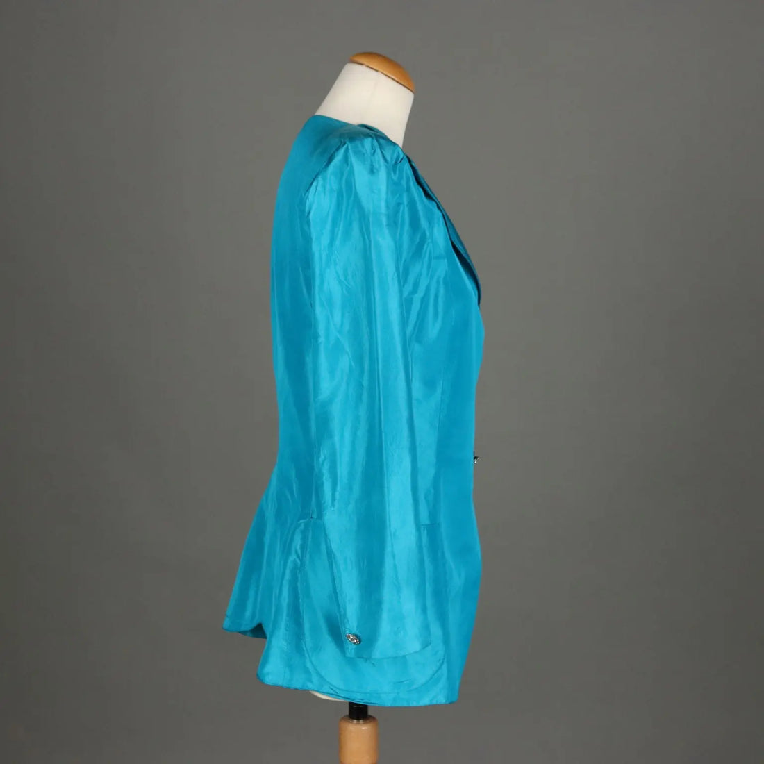 Ungaro Jacket Turquoise Silk UK Size 12 VintageFrance 1980 - UK Size 12 | Clothing & House Linens | Vintage