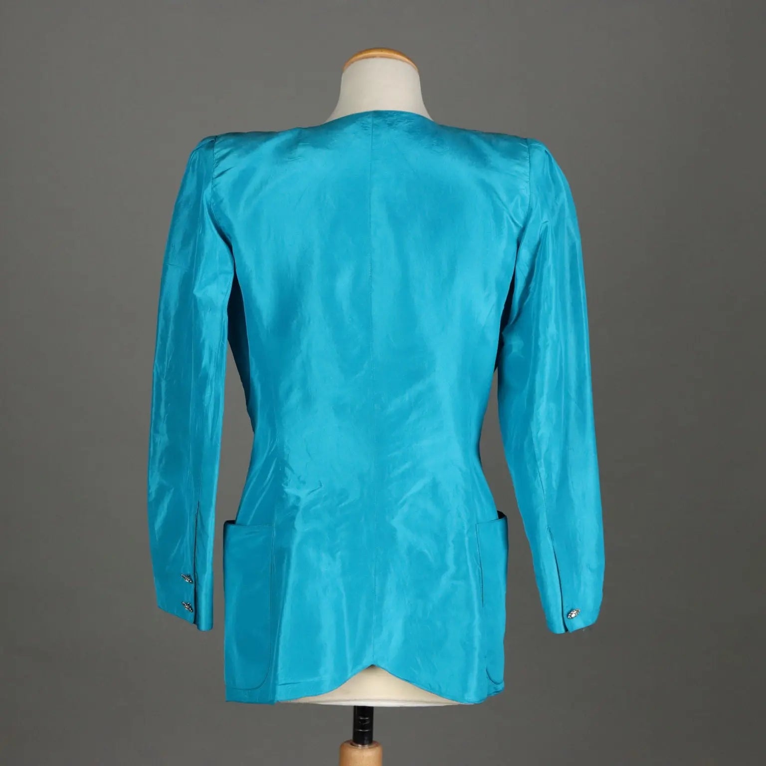 Ungaro Jacket Turquoise Silk UK Size 12 VintageFrance 1980 - UK Size 12 | Clothing & House Linens | Vintage