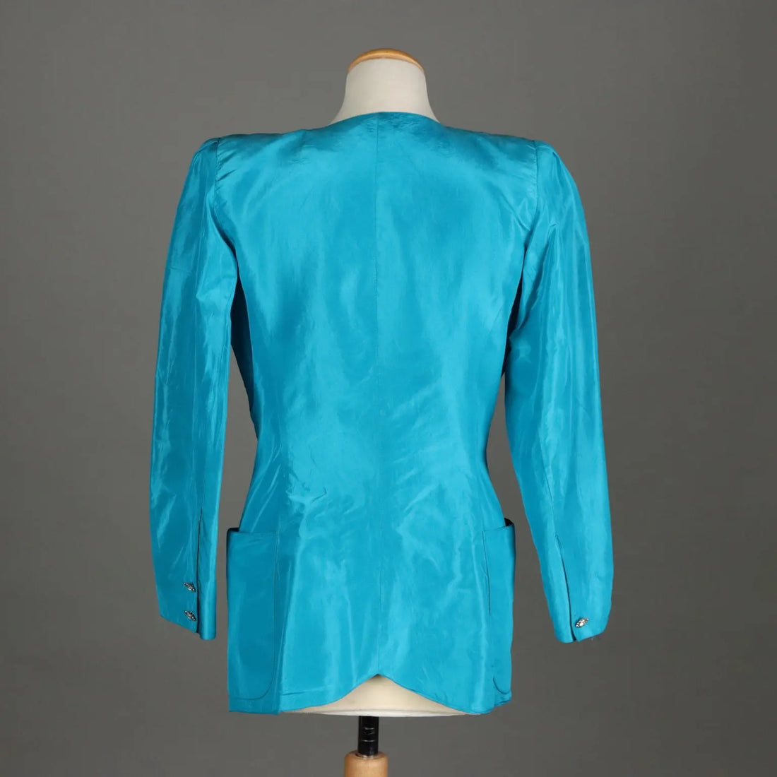 Ungaro Jacket Turquoise Silk UK Size 12 VintageFrance 1980 - UK Size 12 | Clothing & House Linens | Vintage