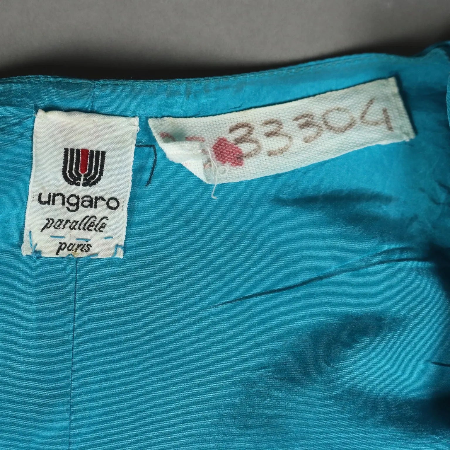 Ungaro Jacket Turquoise Silk UK Size 12 VintageFrance 1980 - UK Size 12 | Clothing & House Linens | Vintage