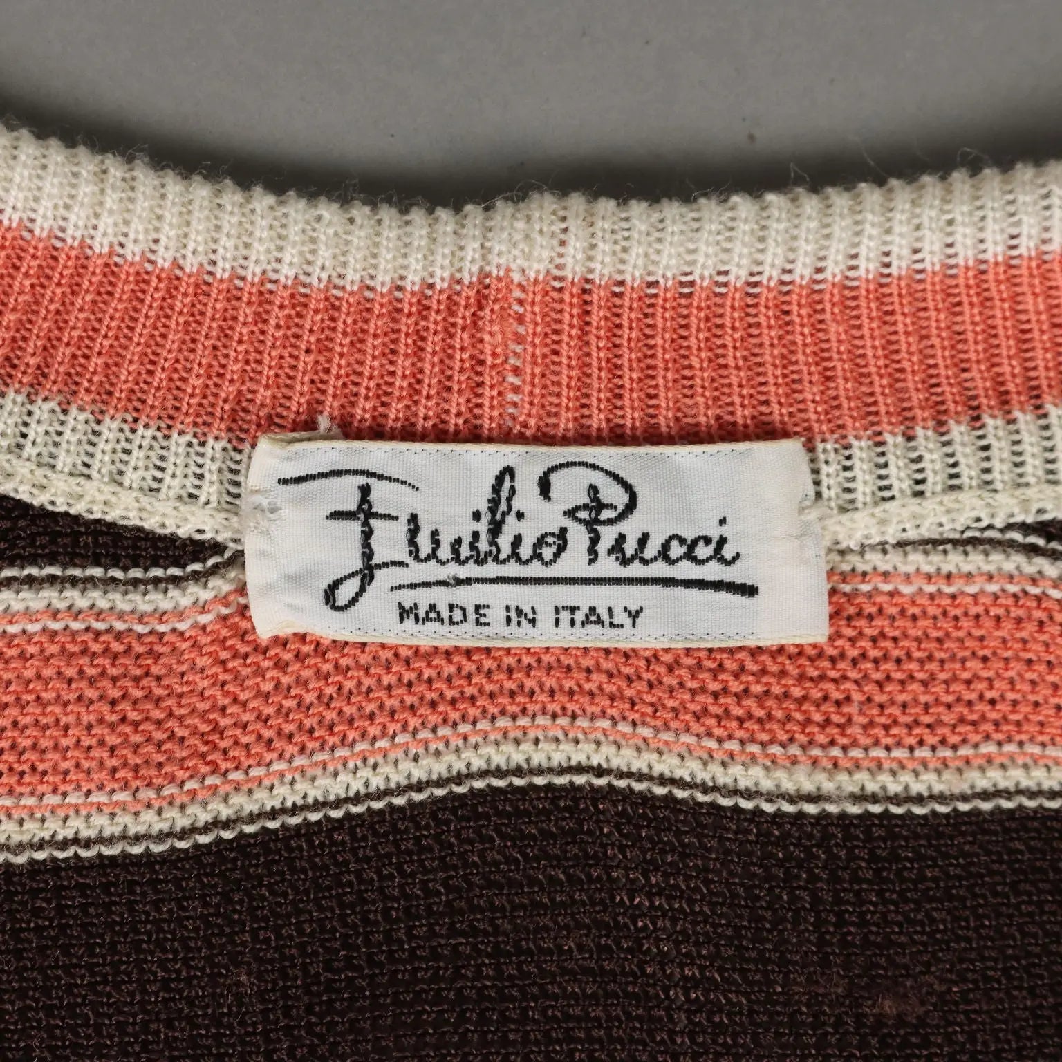 Emilio Pucci Vintage Dress Striped Viscosa UK Size 12 1960s-1970s - UK Size 12 | Clothing & House Linens | Vintage