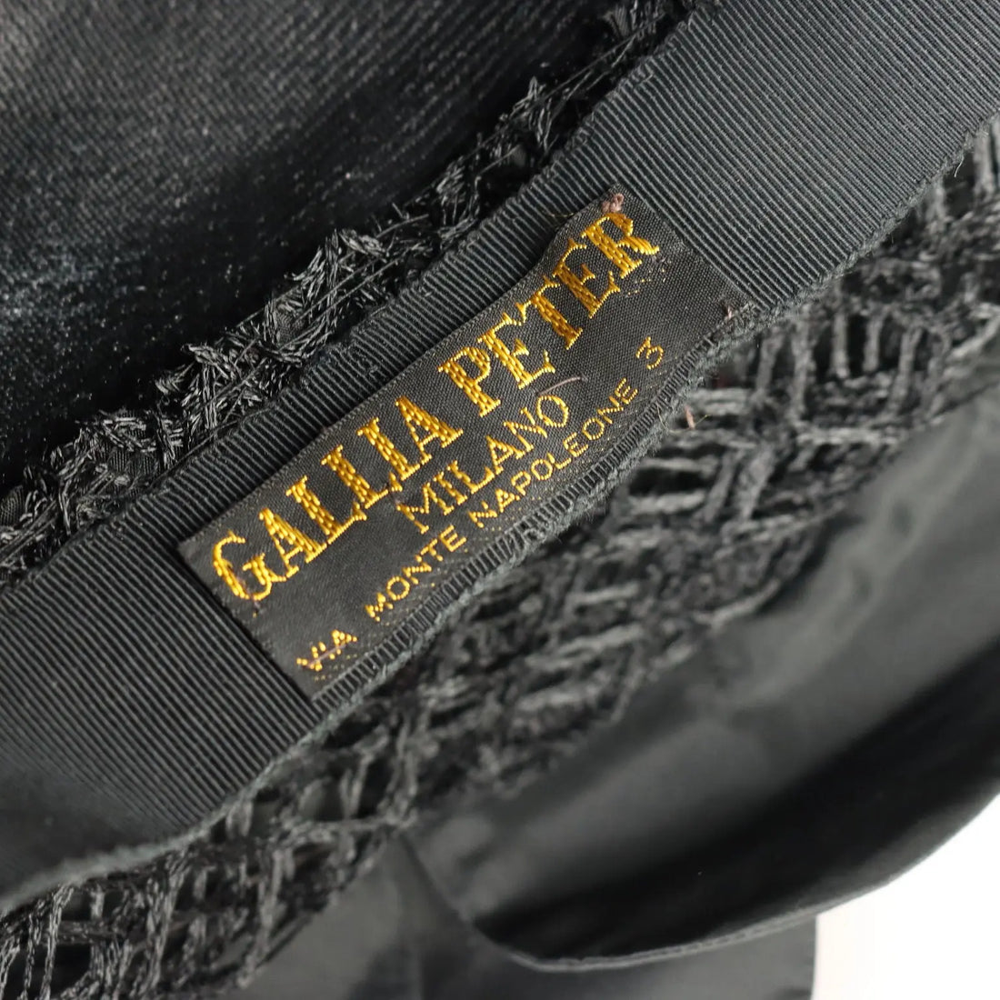Gallia e Peter Hat Vintage Black Fabric Flower Italy 1950s | Clothing & House Linens | Vintage