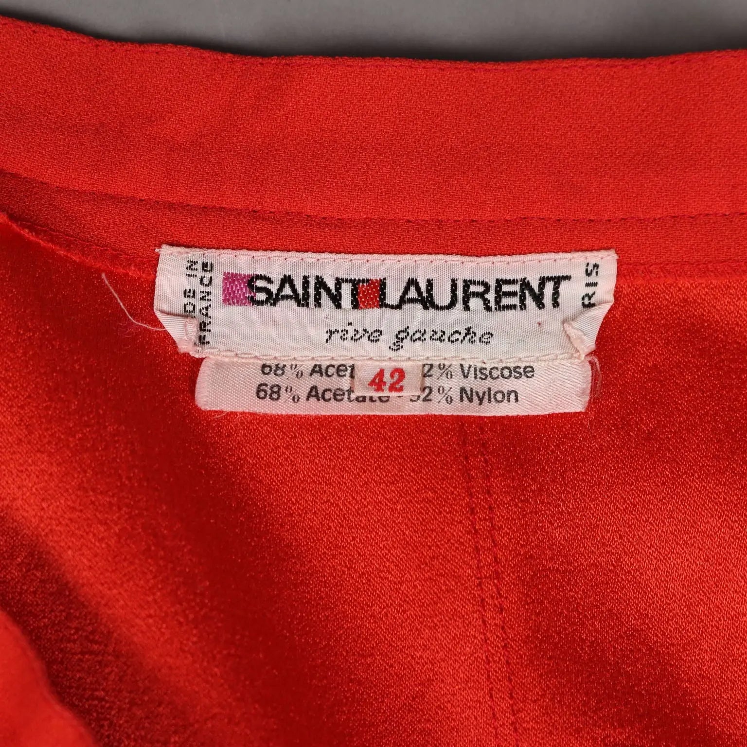 Yves Saint Laurent Skirt Vintage Red Fabric UK Size 14 1970s - UK Size 14 | Clothing & House Linens | Vintage