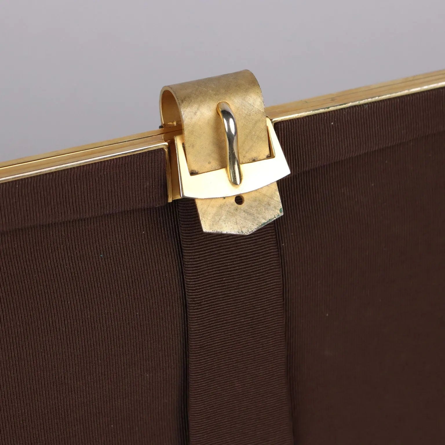 Vintage Handbag Satin Brown Canvas Italy 1960s | Clothing & House Linens | Vintage