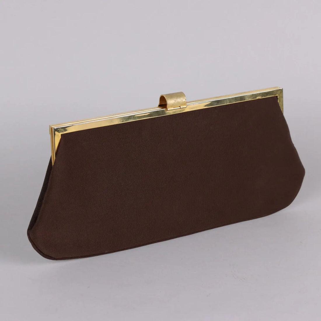 Vintage Handbag Satin Brown Canvas Italy 1960s | Clothing & House Linens | Vintage