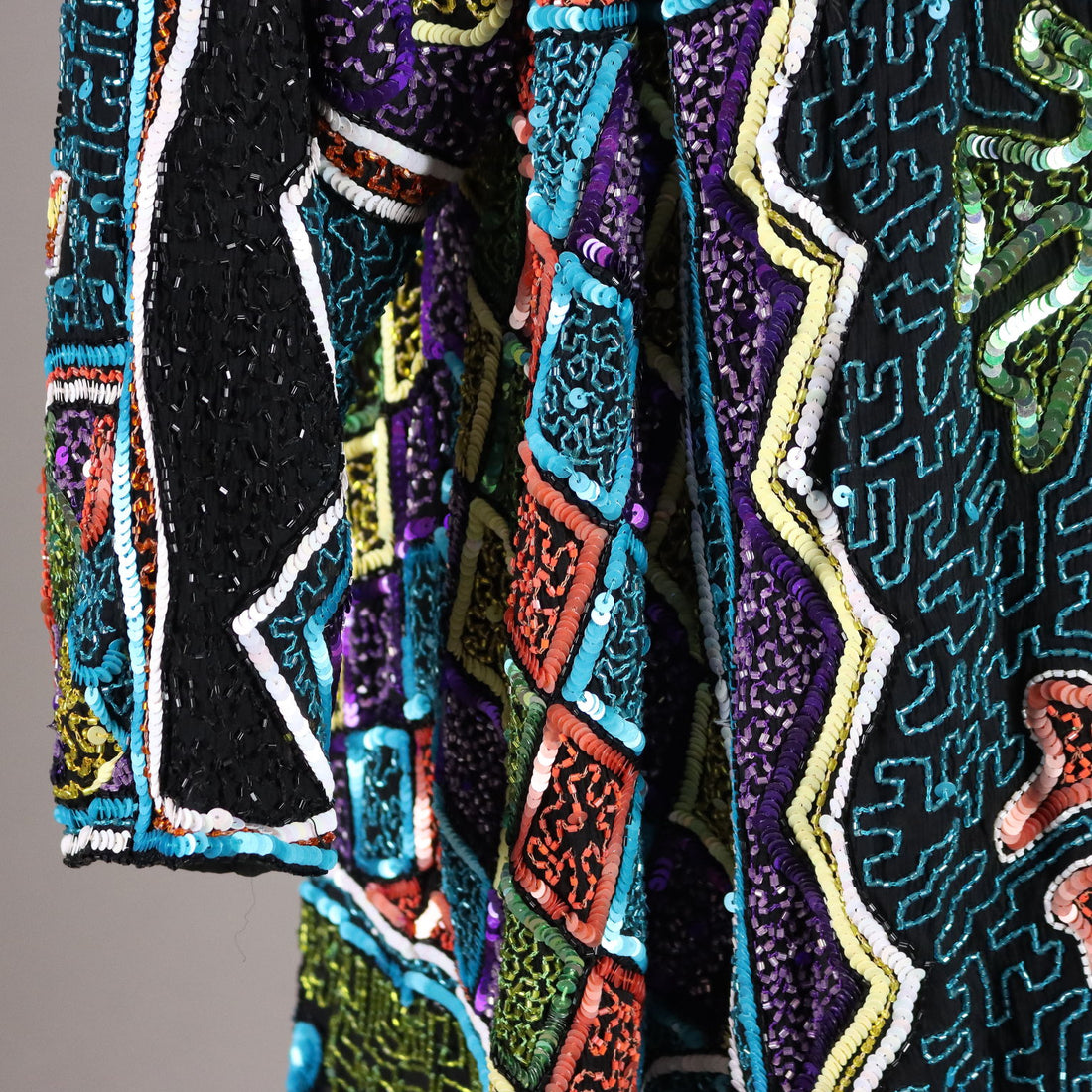 Vintage Jacket Embroidered Silk Unique Size Italy 1980s - Unique Size | Clothing & House Linens  Vintage