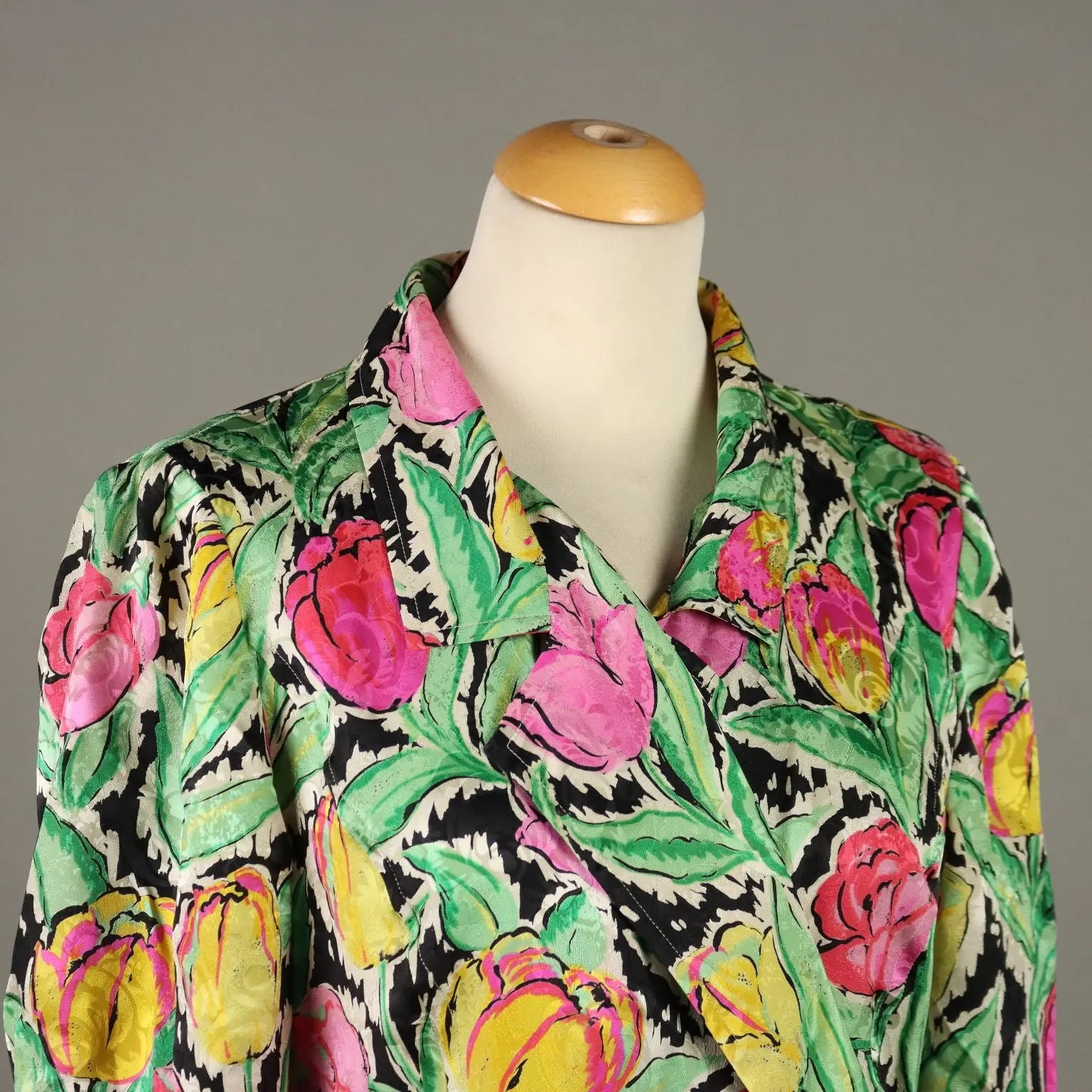 Vintage Ungaro Dress Silk UK Size 14 Flower Printed France 1980s-1990s - UK Size 14 | Clothing & House Linens | Vintage