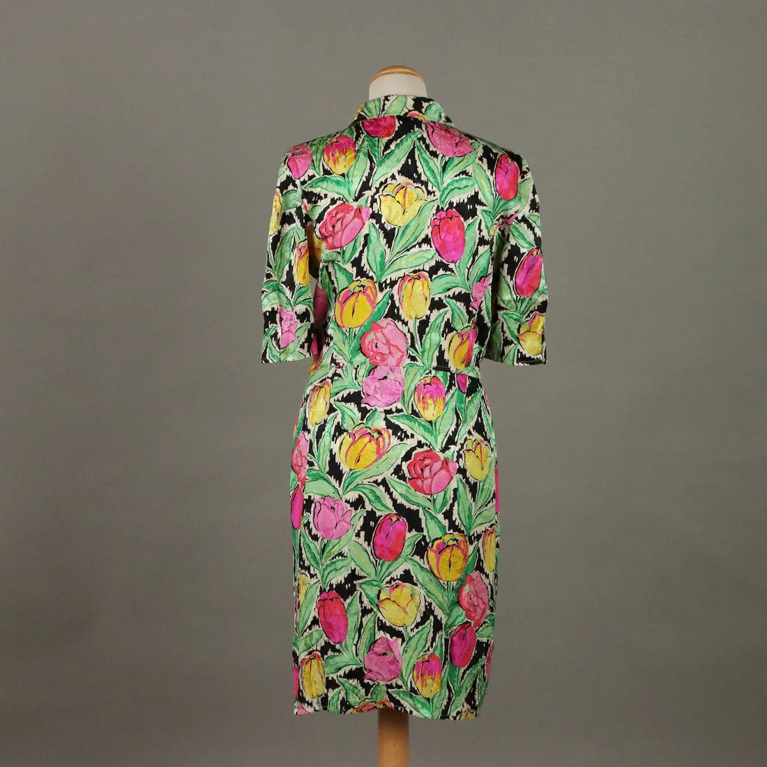 Vintage Ungaro Dress Silk UK Size 14 Flower Printed France 1980s-1990s - UK Size 14 | Clothing & House Linens | Vintage