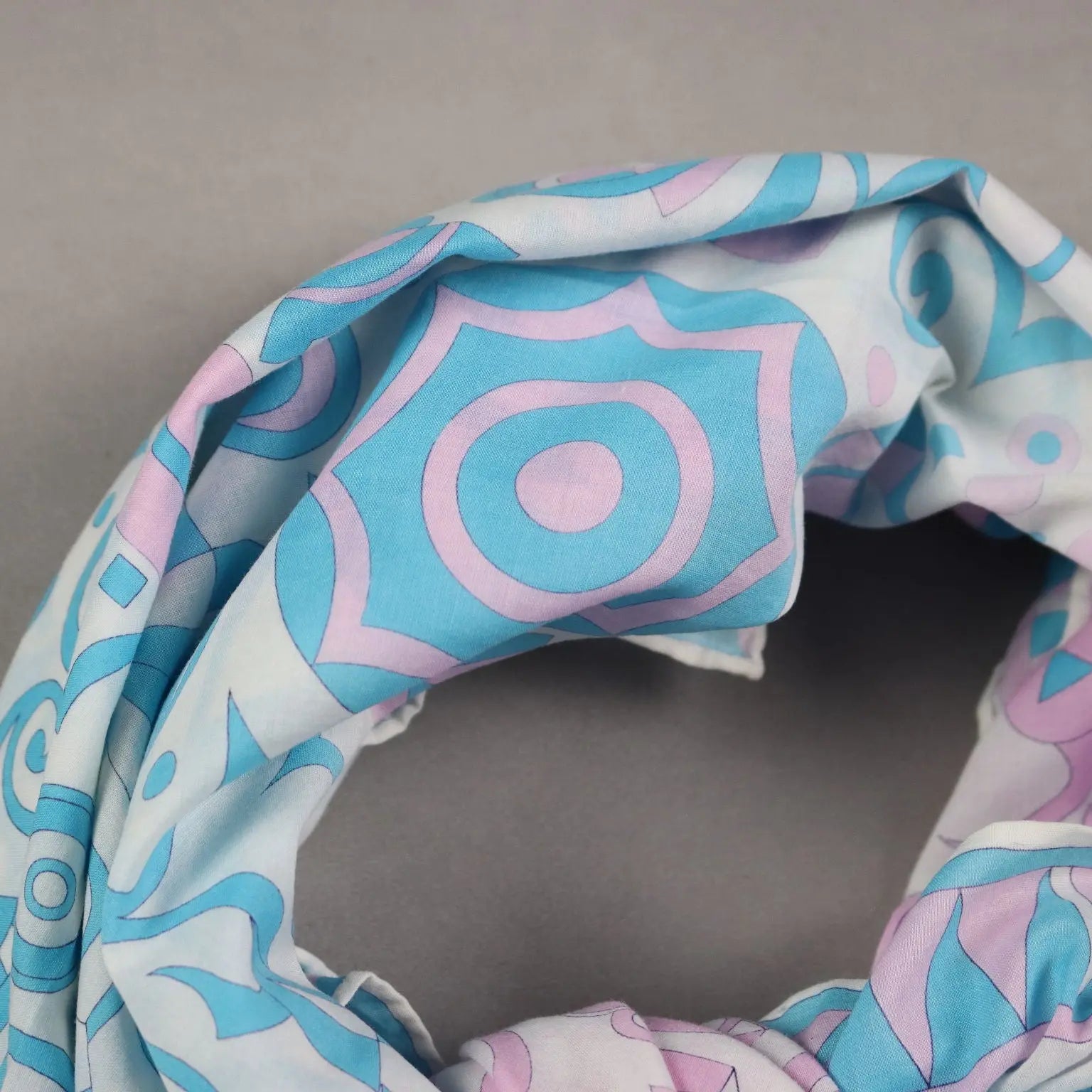 Vintage Pucci Scarf White Cotton Geometric Pattern | Clothing & House Linens | Vintage