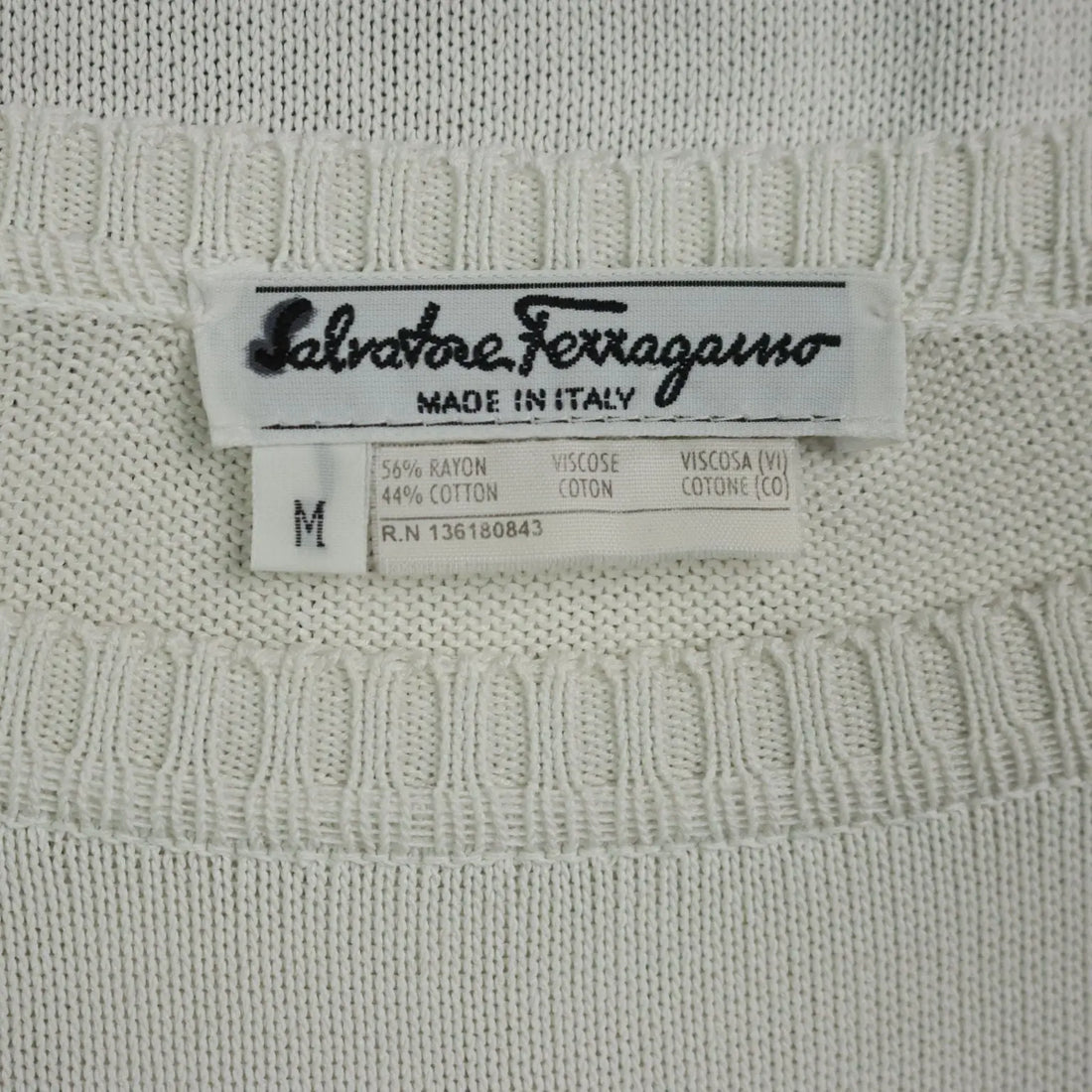Vintage Ferragamo Jumper Cotton Rayon UK Size 12 Italy 1990s - UK Size 12 | Clothing & House Linens | Vintage