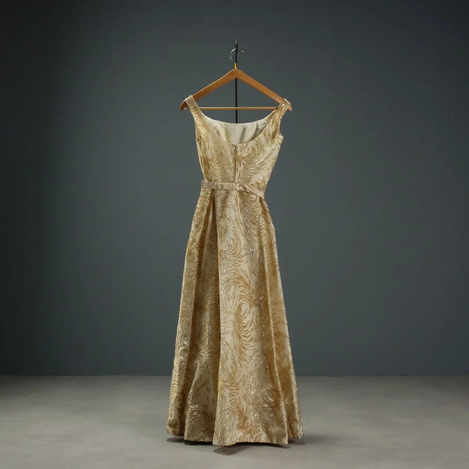 Vintage Evening Dress Fabric Gold Thread UK Size 8 Italy 1960s-1970s - UK Size 8 | Clothing & House Linens | Vintage