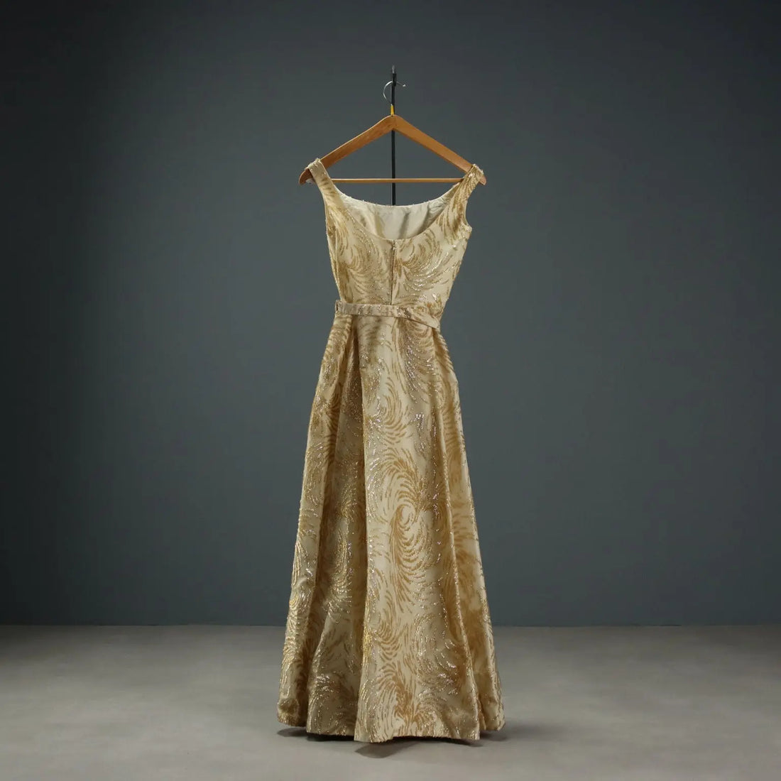 Vintage Evening Dress Fabric Gold Thread UK Size 8 Italy 1960s-1970s - UK Size 8 | Clothing & House Linens | Vintage