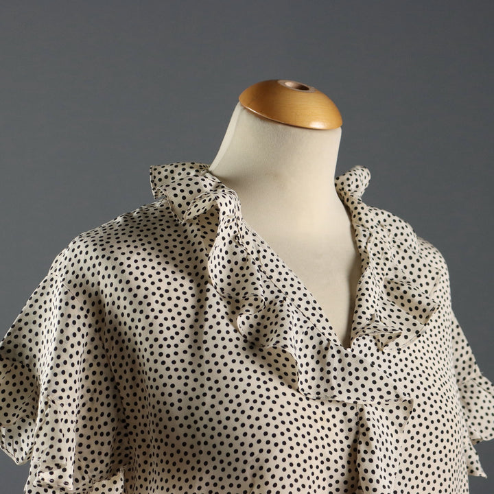 Yves Saint Laurent Shirt Vintage Silk UK Size 14 France 1970s