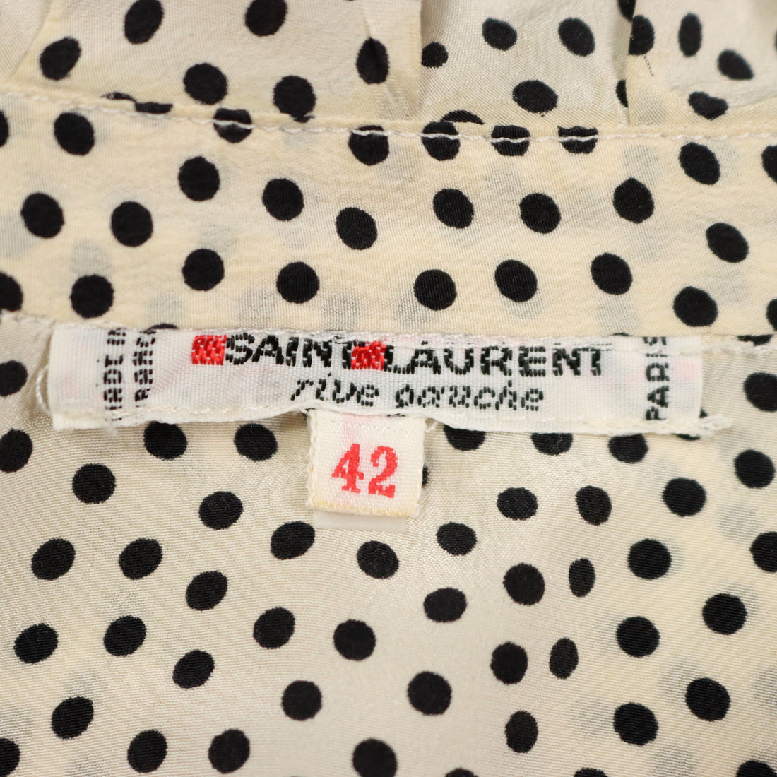 Yves Saint Laurent Shirt Vintage Silk UK Size 14 France 1970s