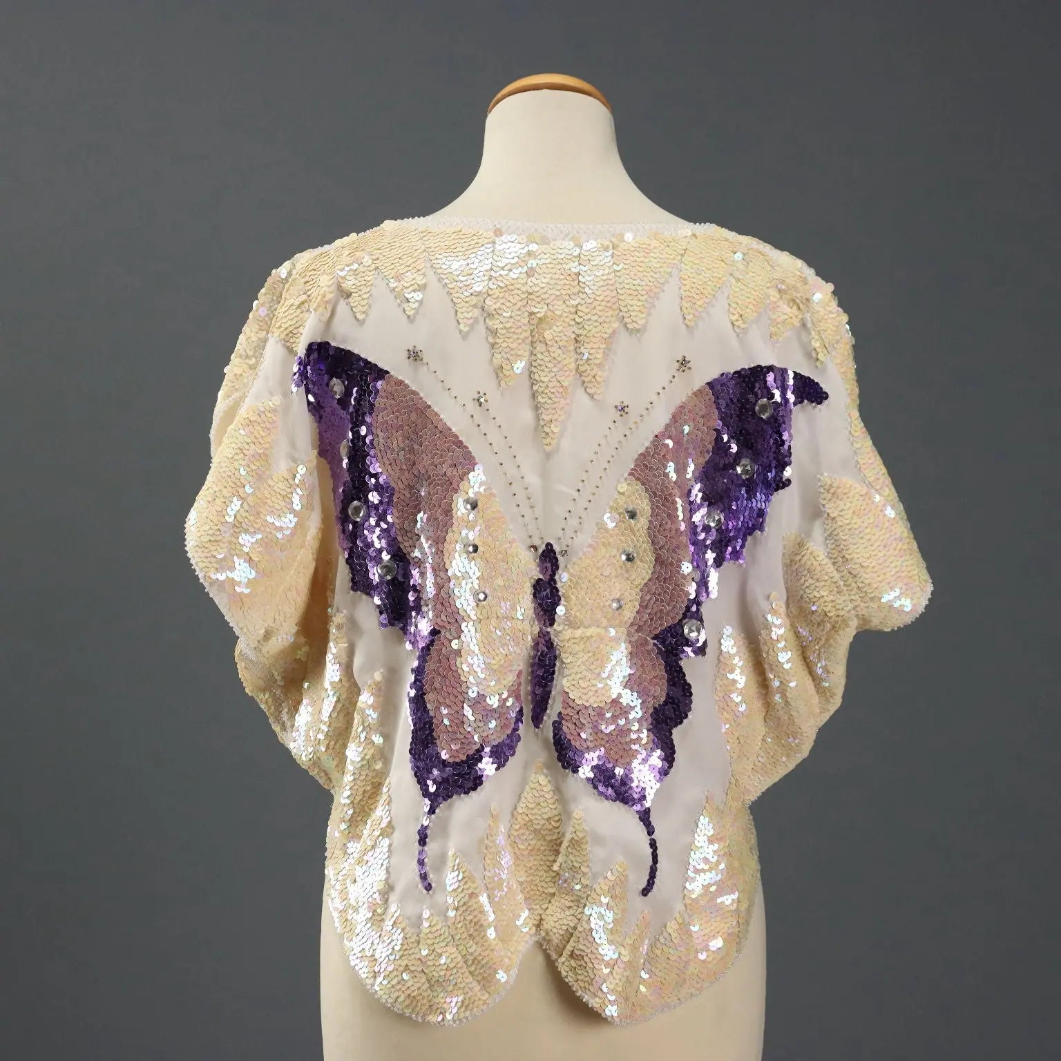 Vintage Shirt Lined Tulle Butterflies Unique Size Italy 1980s - Unique Size | Clothing & House Linens  Vintage
