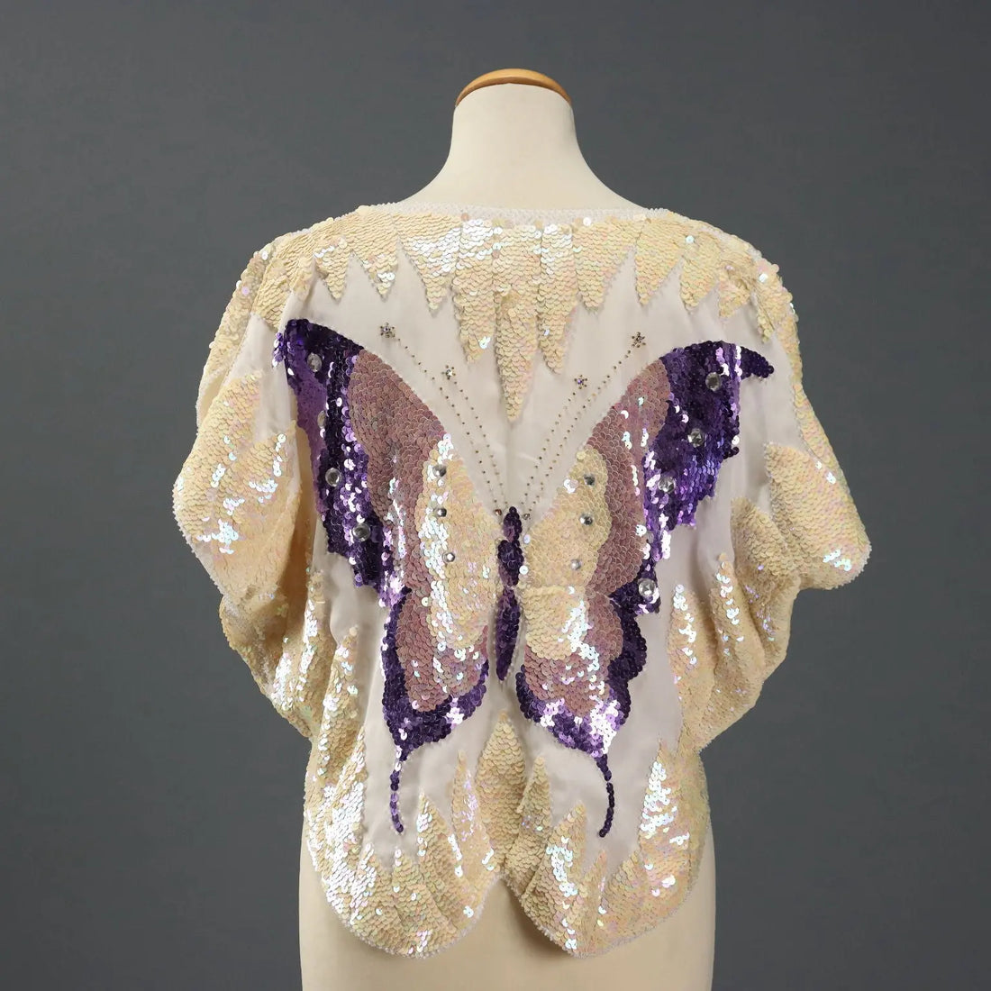 Vintage Shirt Lined Tulle Butterflies Unique Size Italy 1980s - Unique Size | Clothing & House Linens  Vintage