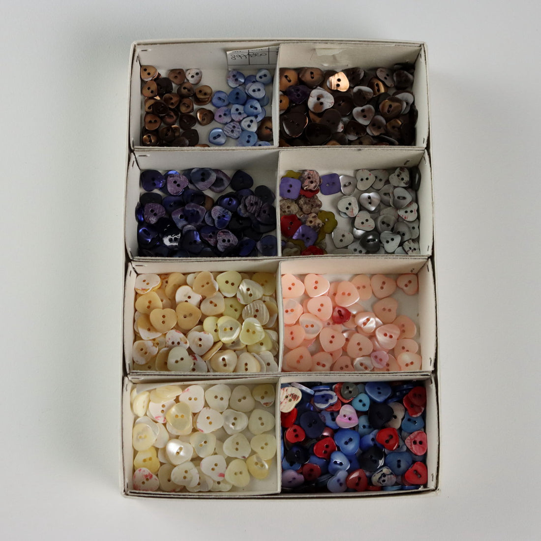 Vintage Buttons Heart-Shaped Mother of Pearl Italy XX Century