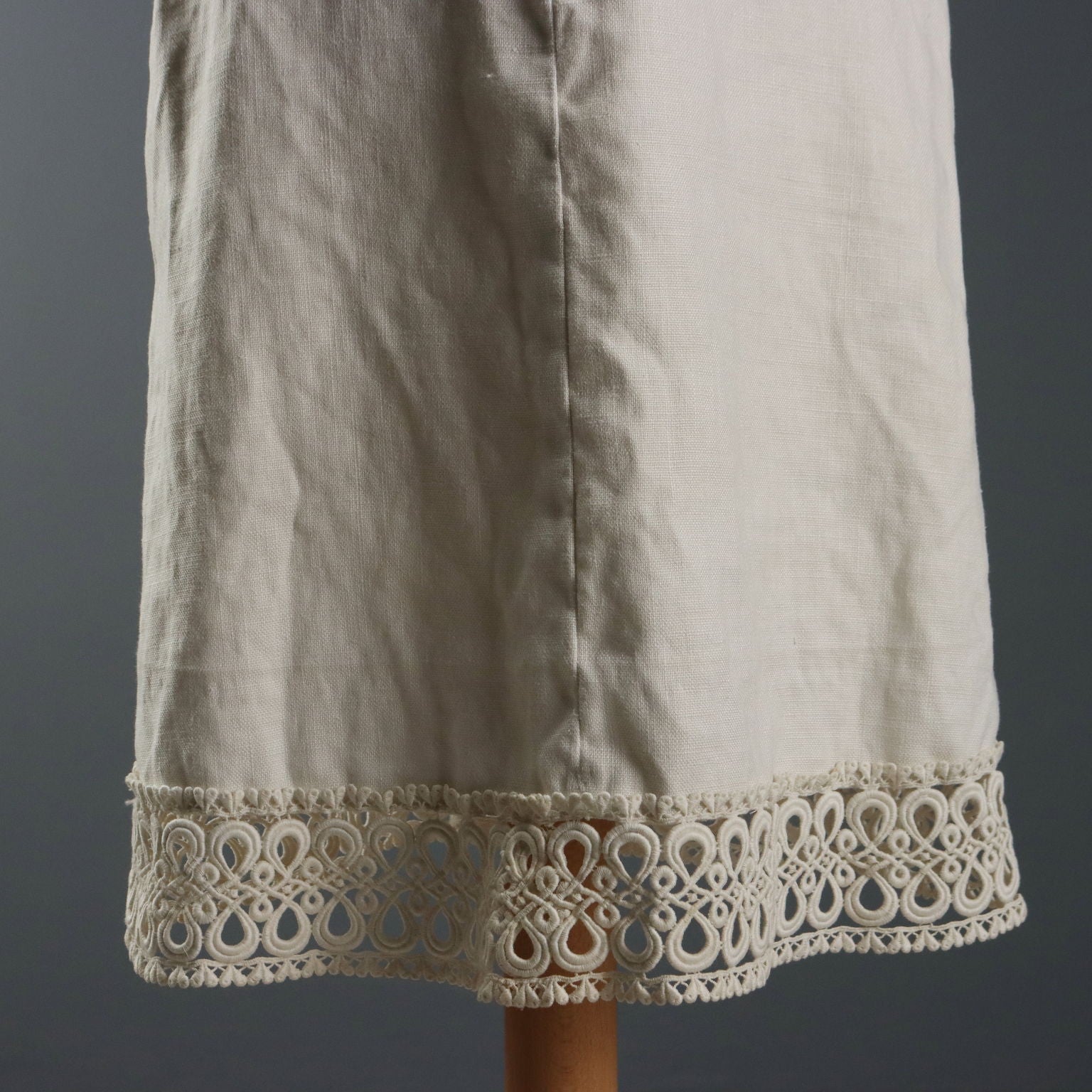 Vintage White Dress Linen UK Size 10/12 Sartoria Zaccarini Milano 1960s