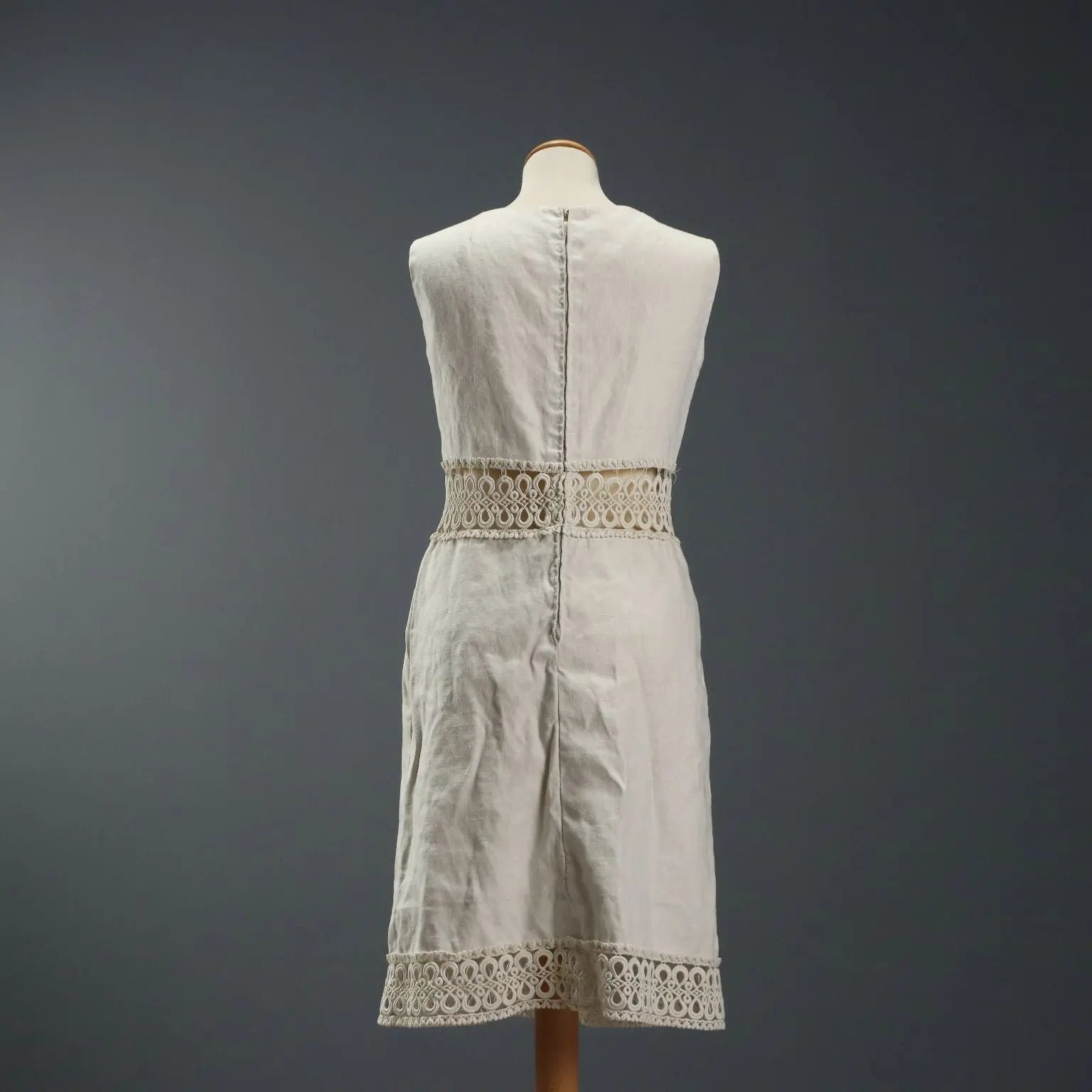 Vintage White Dress Linen UK Size 10/12 Sartoria Zaccarini Milano - UK Size 10/12 | Clothing & House Linens | Vintage