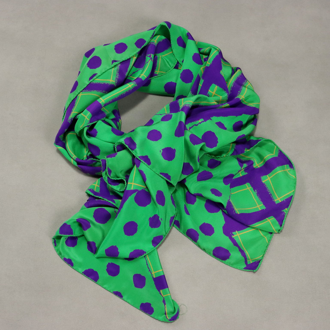 Vintage Ungaro Dress Silk with Scarf UK Size 14 France 1980s-1990s